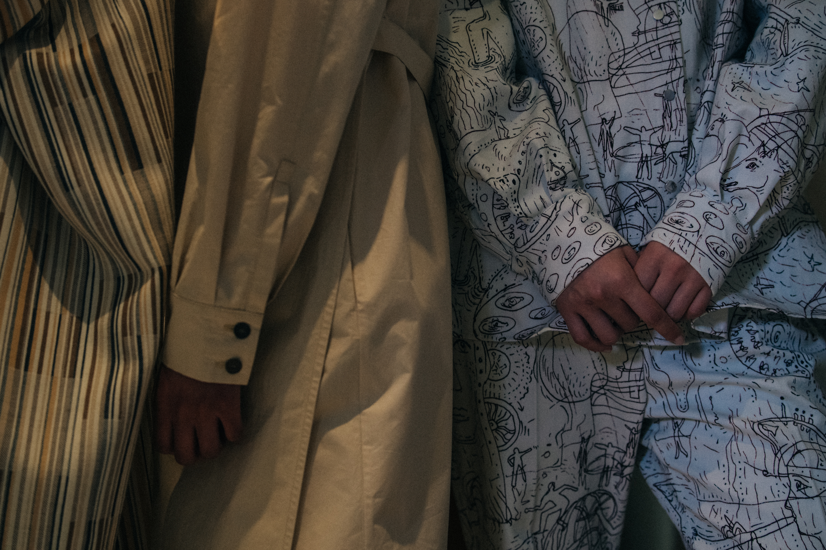 Axelle Doue backstage at Nehera