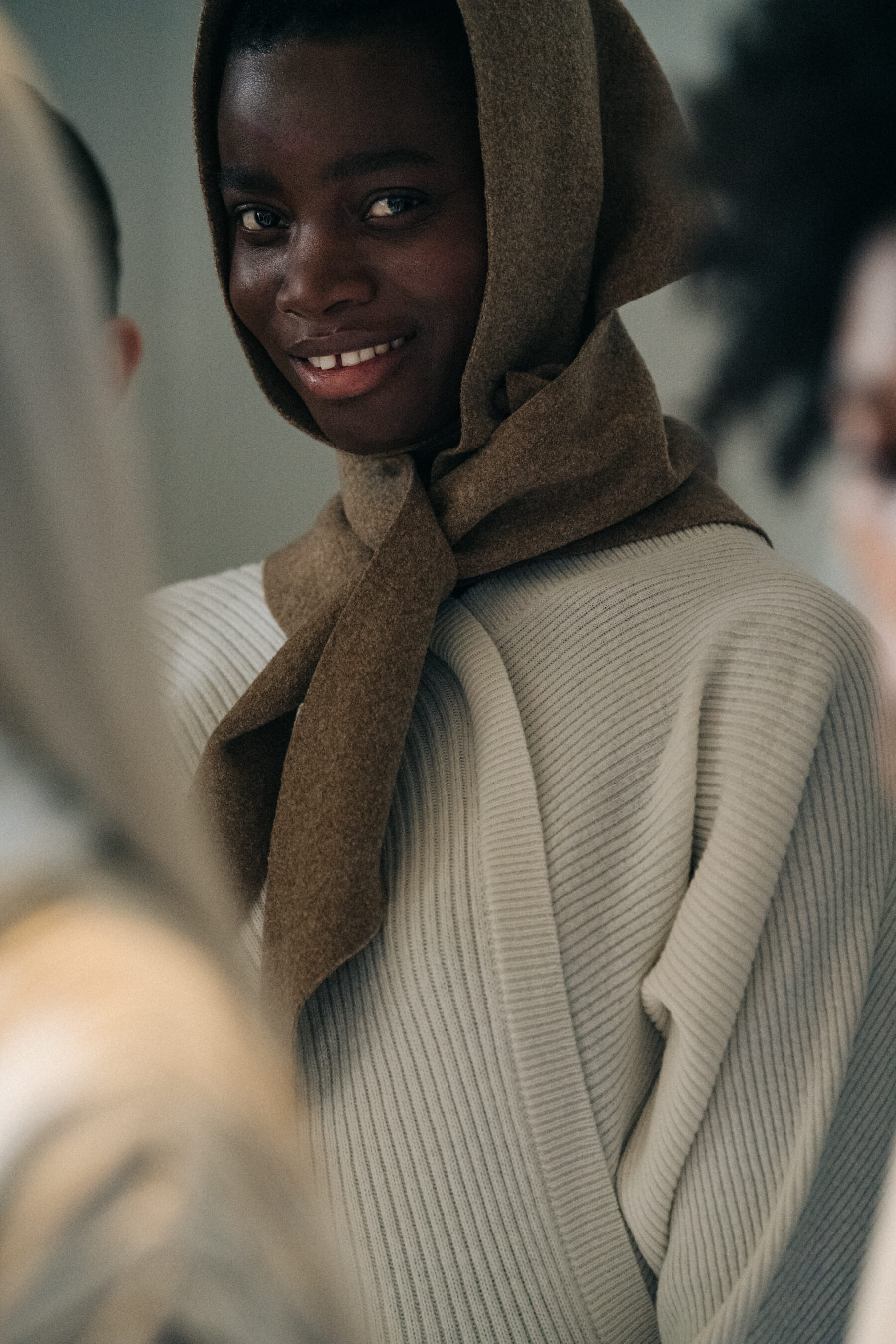 Ololade Ibrahim backstage at Nehera