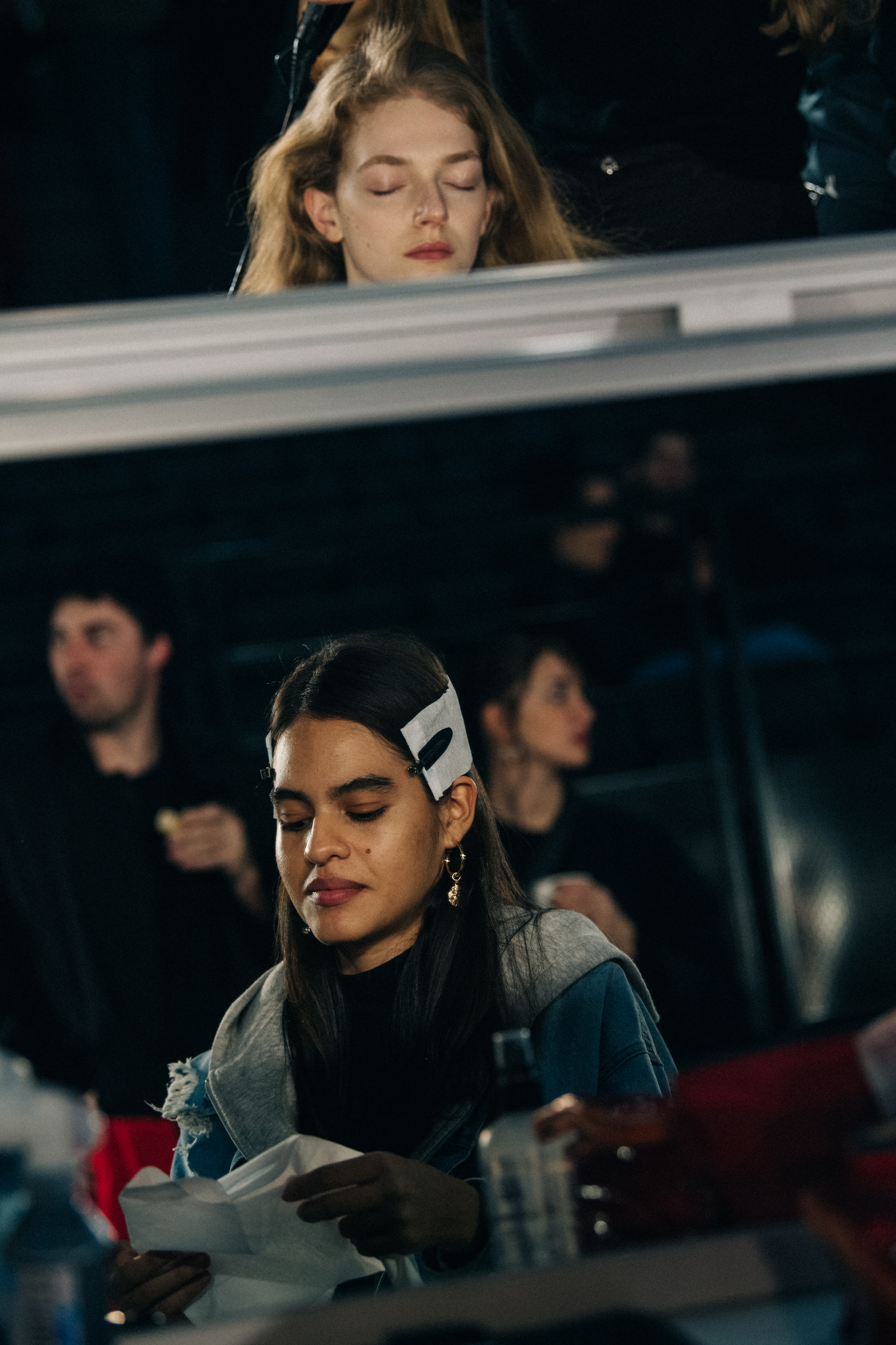 Laura Monsalve backstage at Off-White