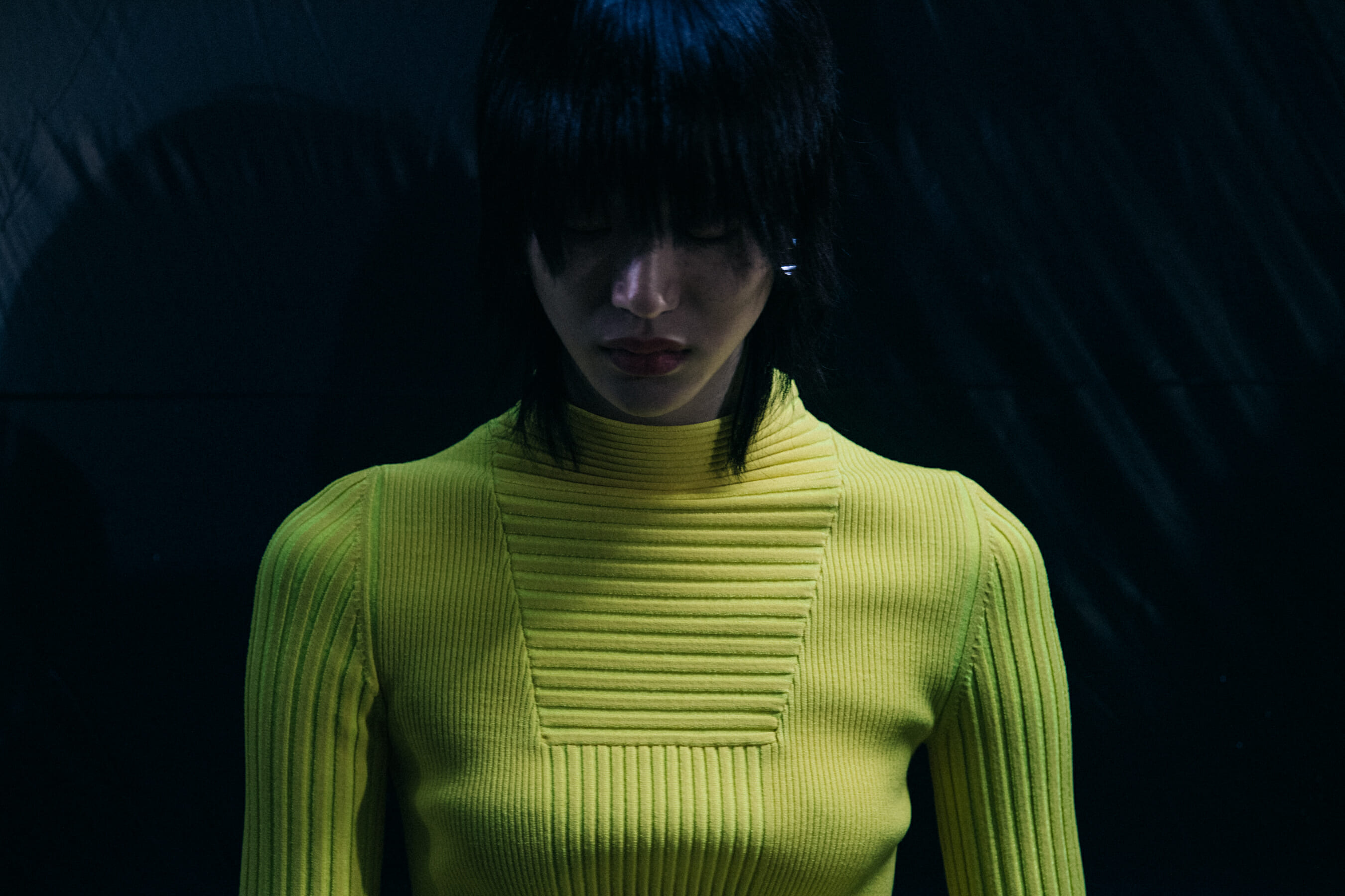 Sora Choi backstage at Off-White