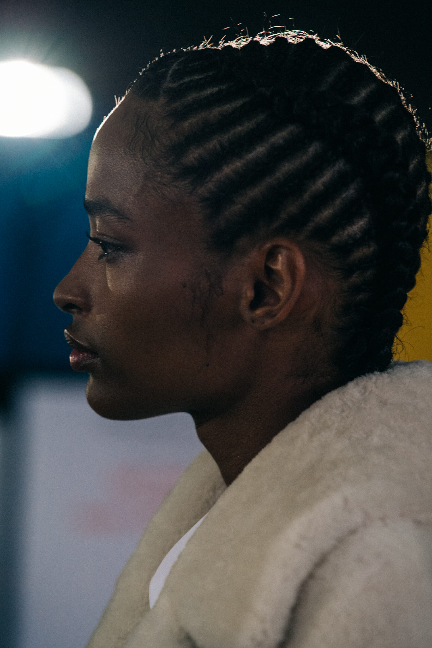 Ana Flavia backstage at Off-White