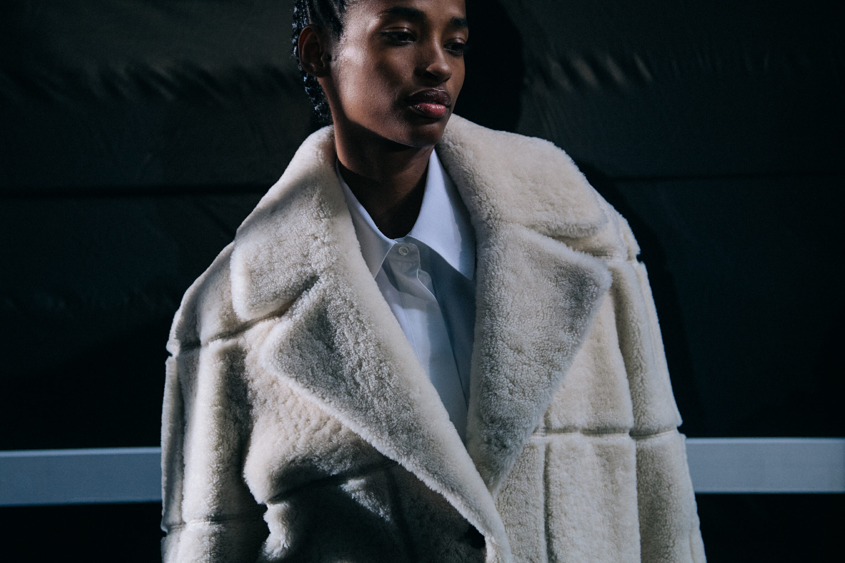 Ana Flavia backstage at Off-White