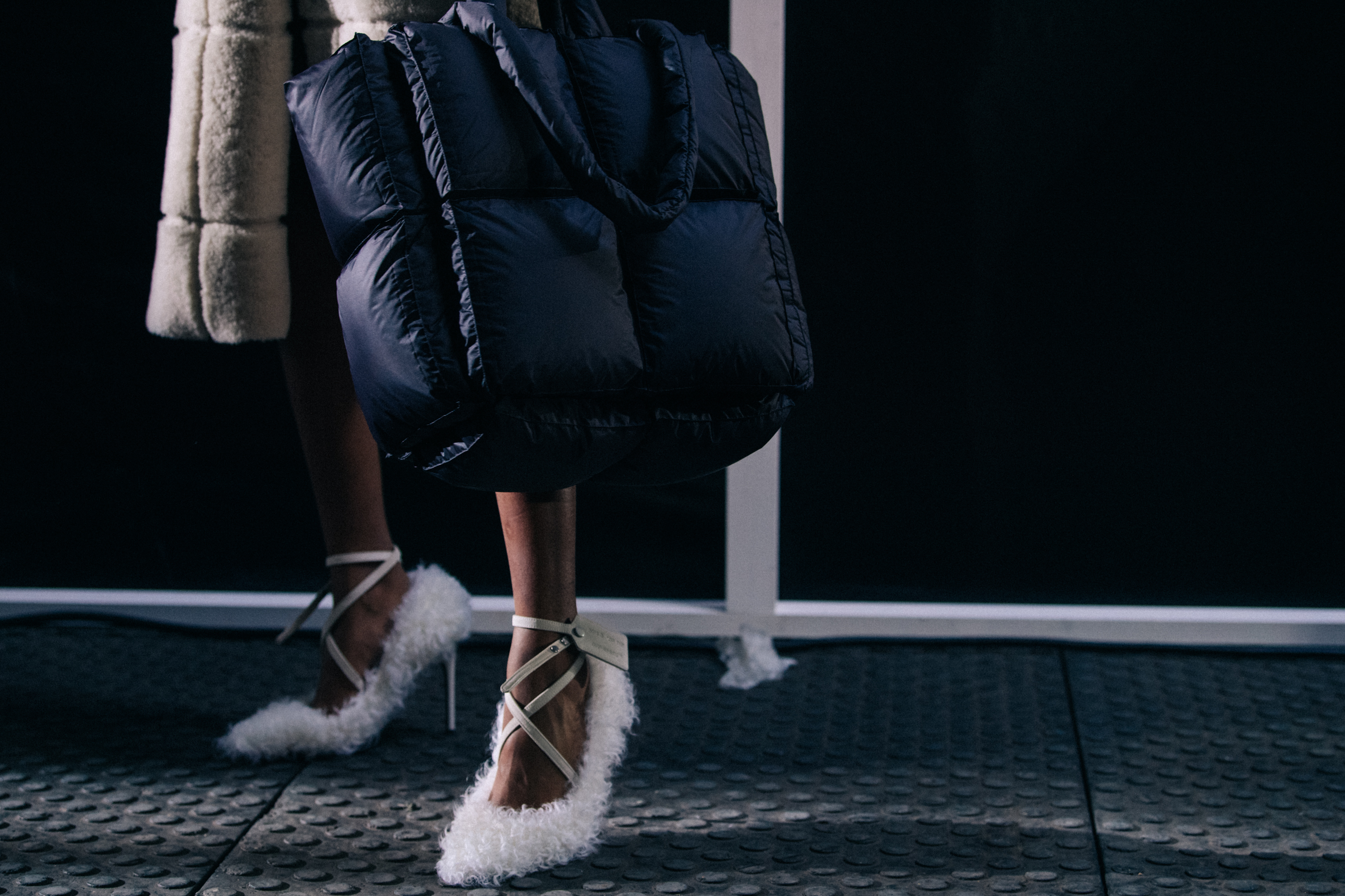 Ana Flavia backstage at Off-White