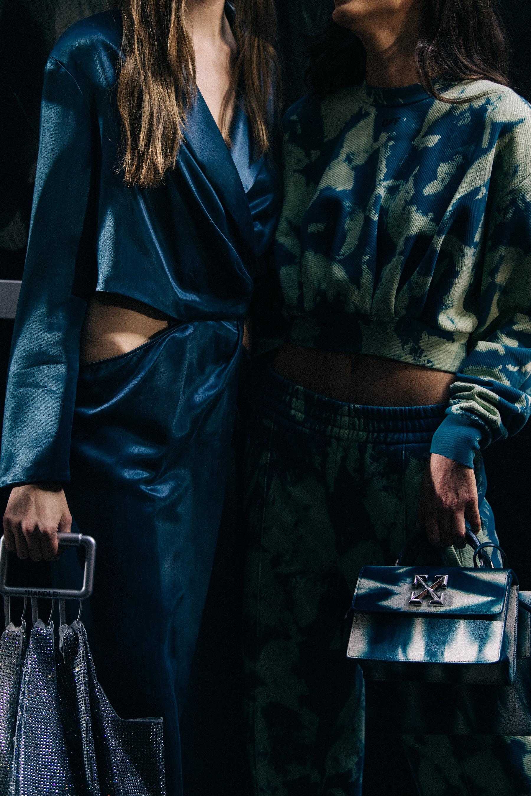 Iva Vrban backstage at Off-White