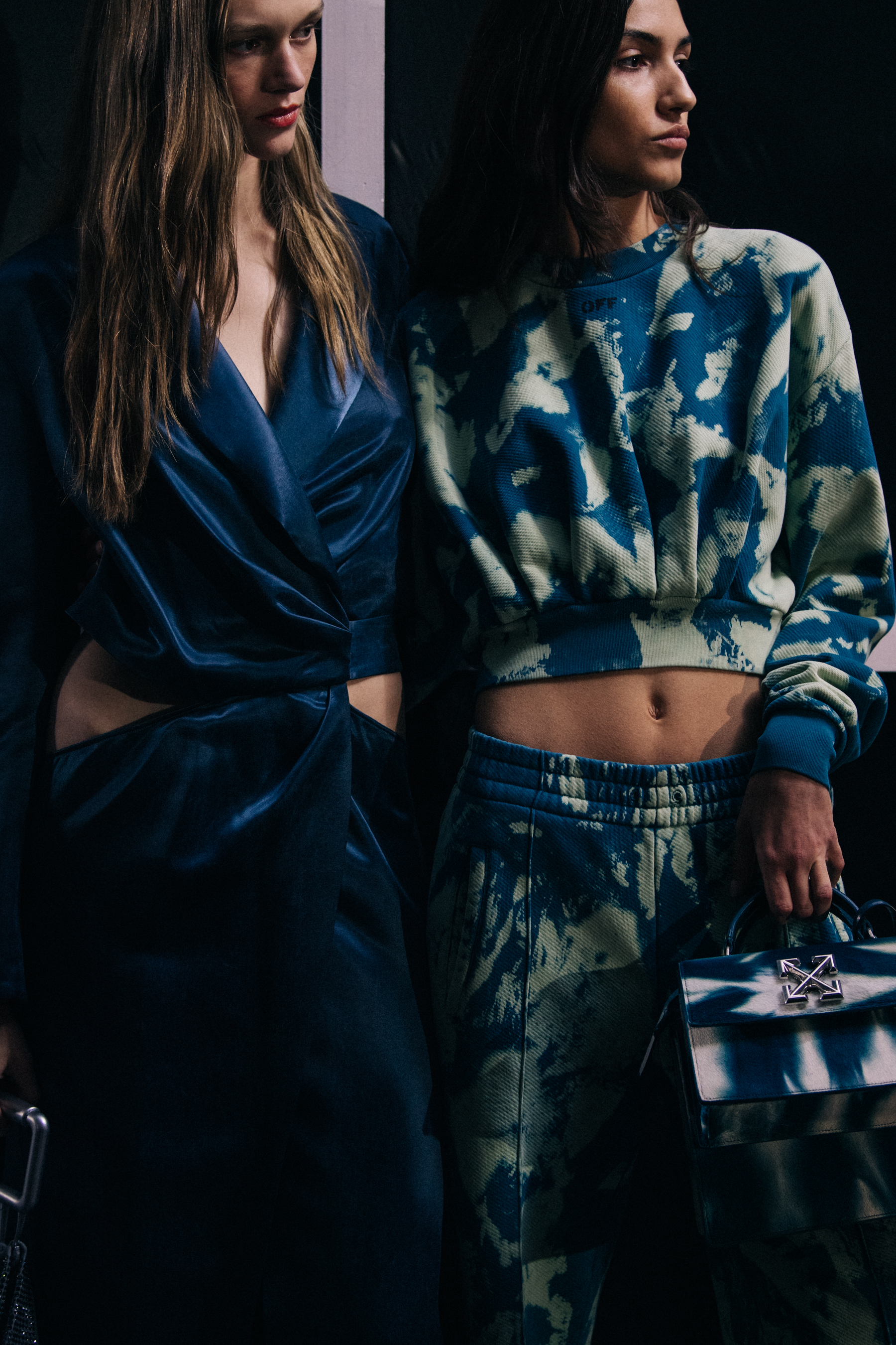 Iva Vrban backstage at Off-White