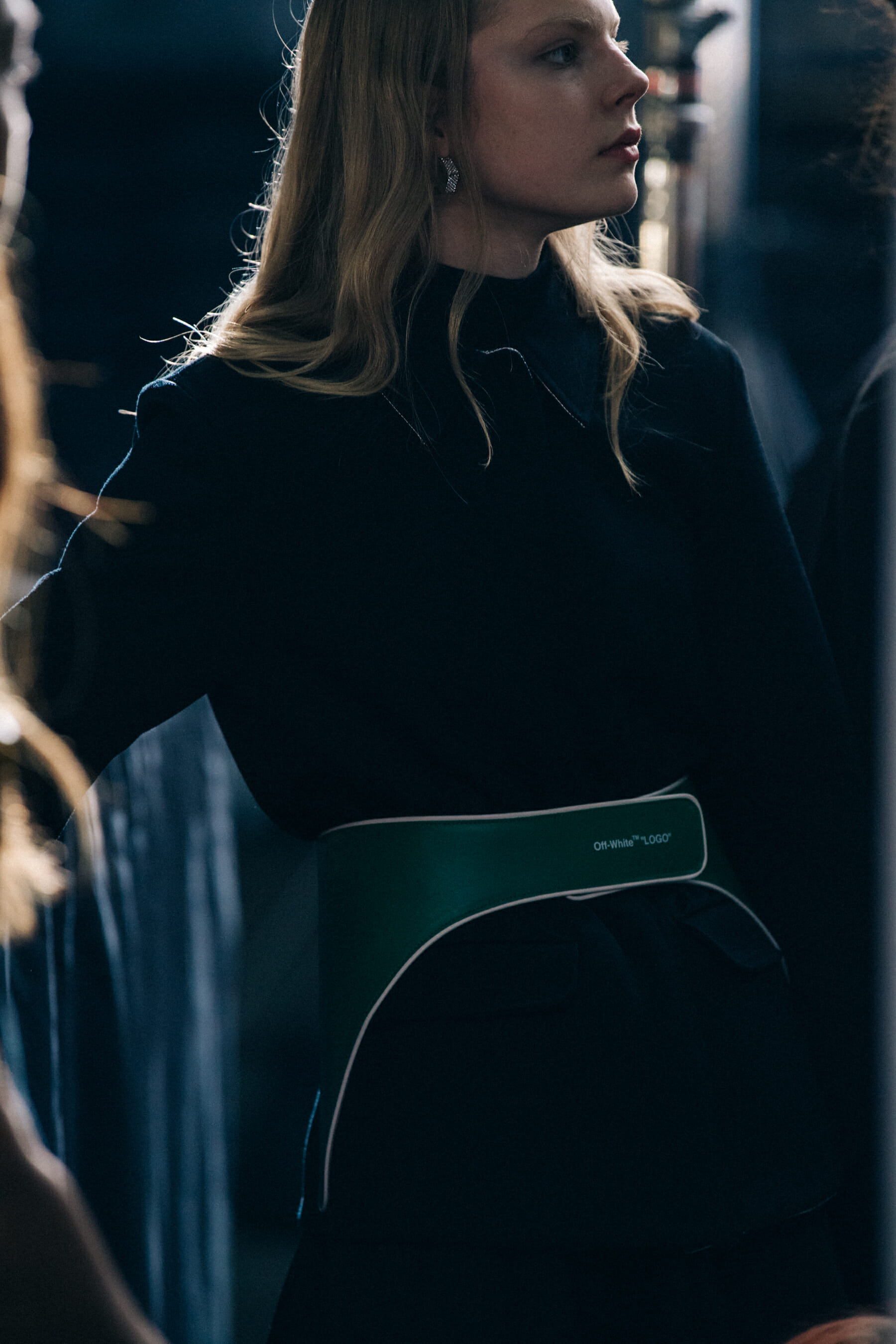 Jolie Alien backstage at Off-White