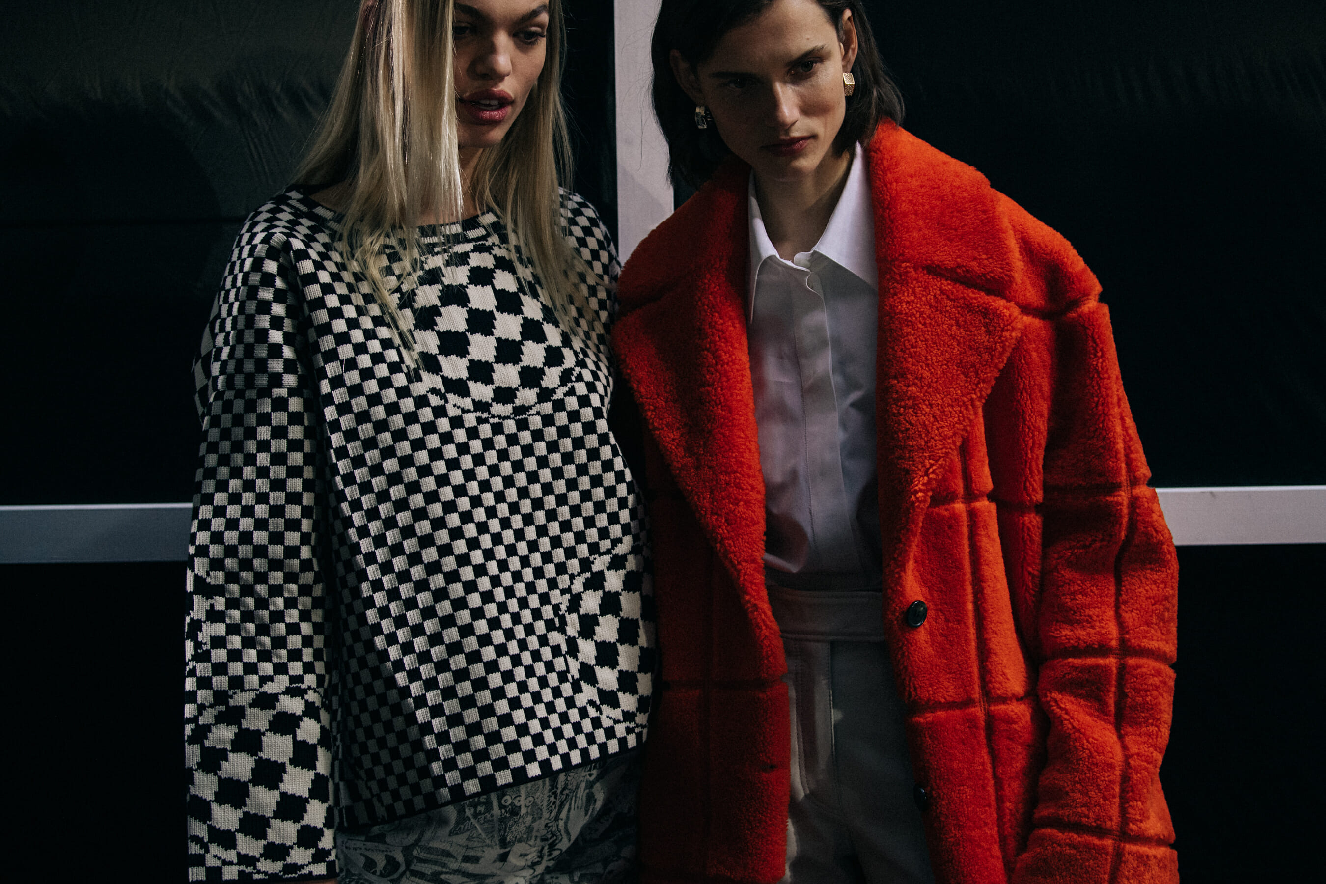 Daphne Groeneveld backstage at Off-White