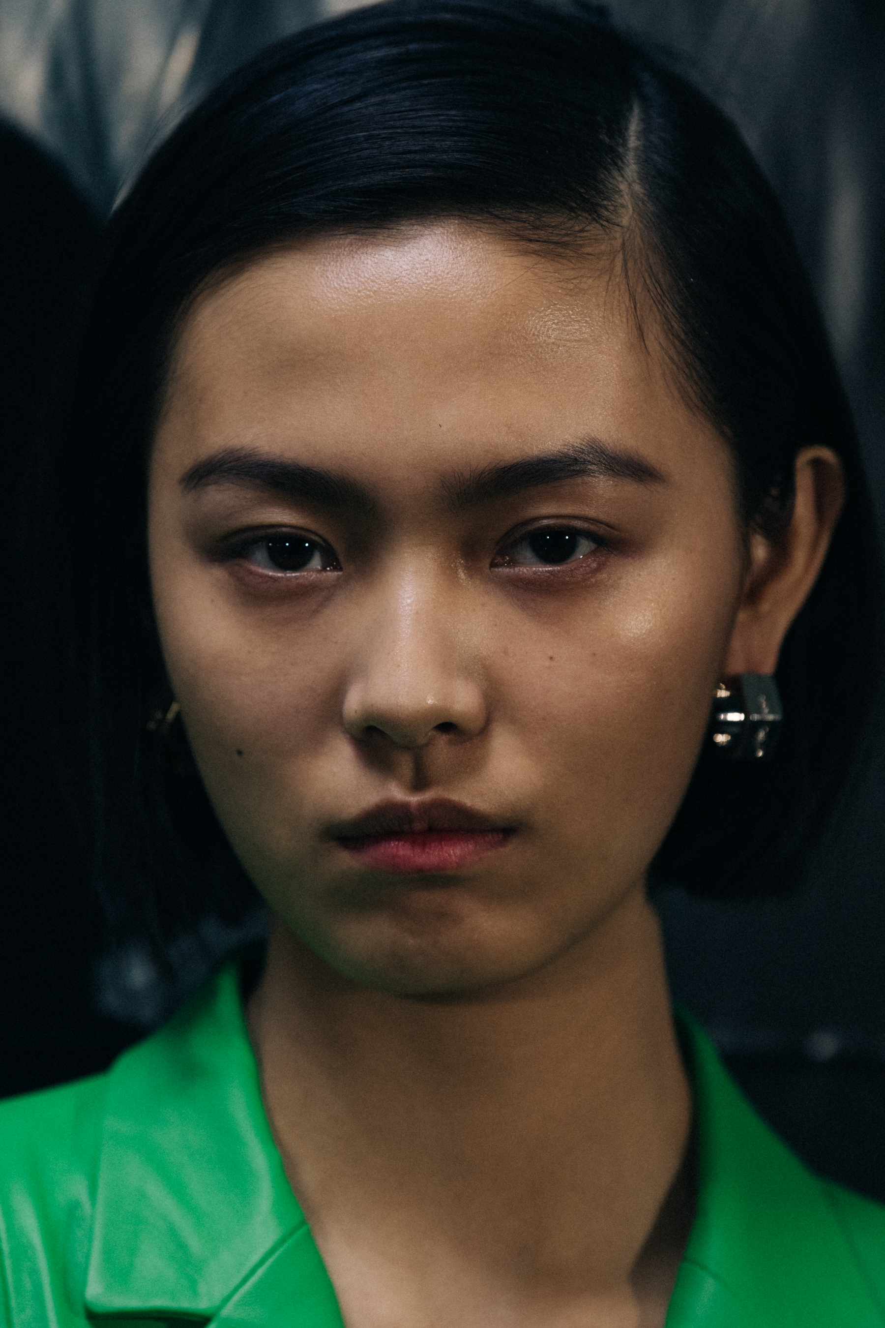 Jiali Zhao backstage at Off-White