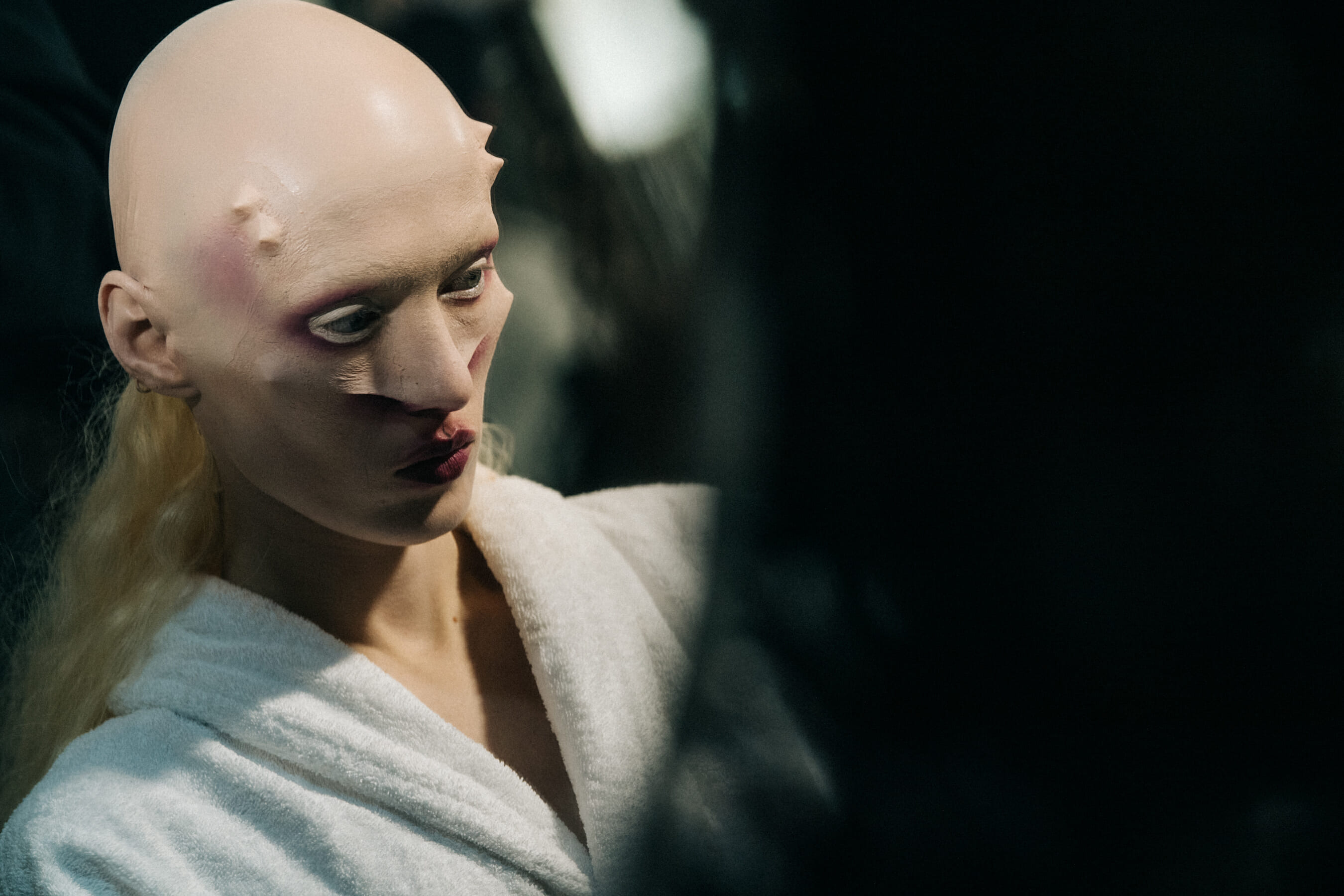 Deila Deidei backstage at Rick Owens