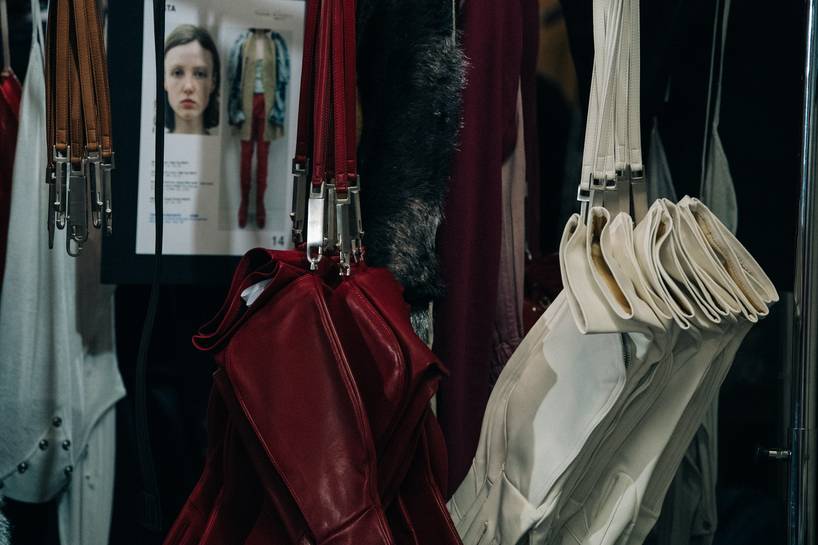 Clothing hanging at Rick Owens