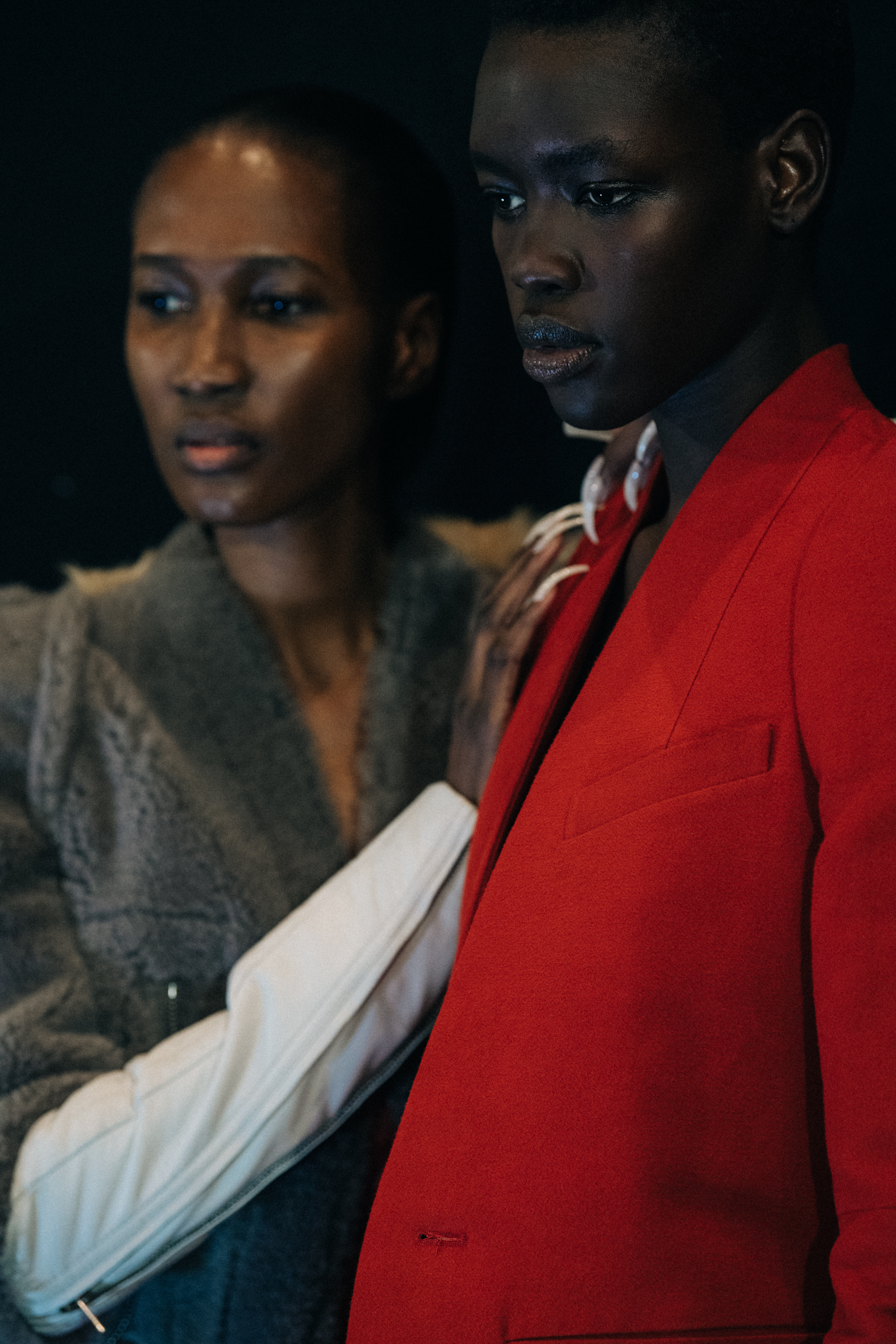 Nana Keita backstage at Rick Owens