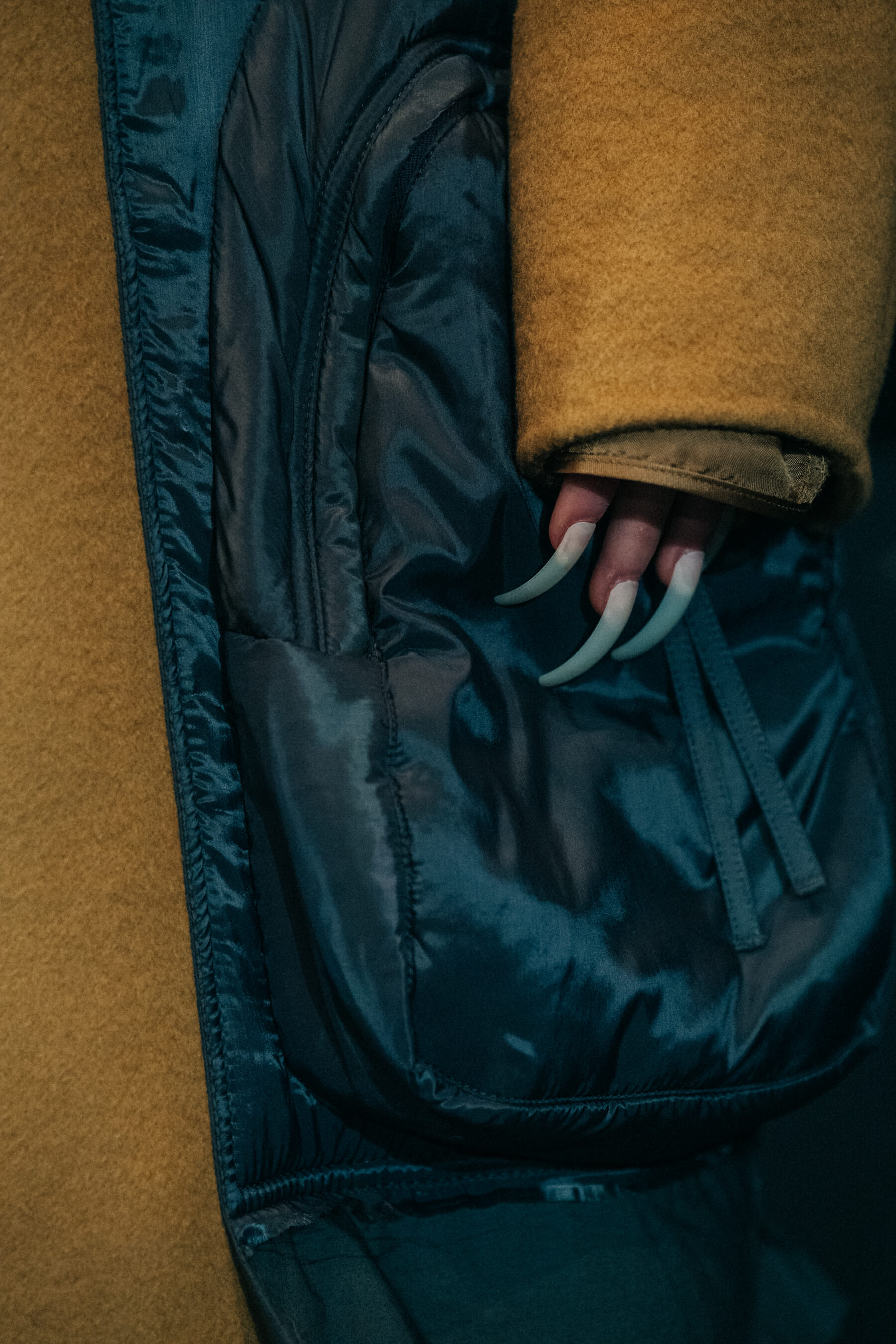 Model with long nails at Rick Owens