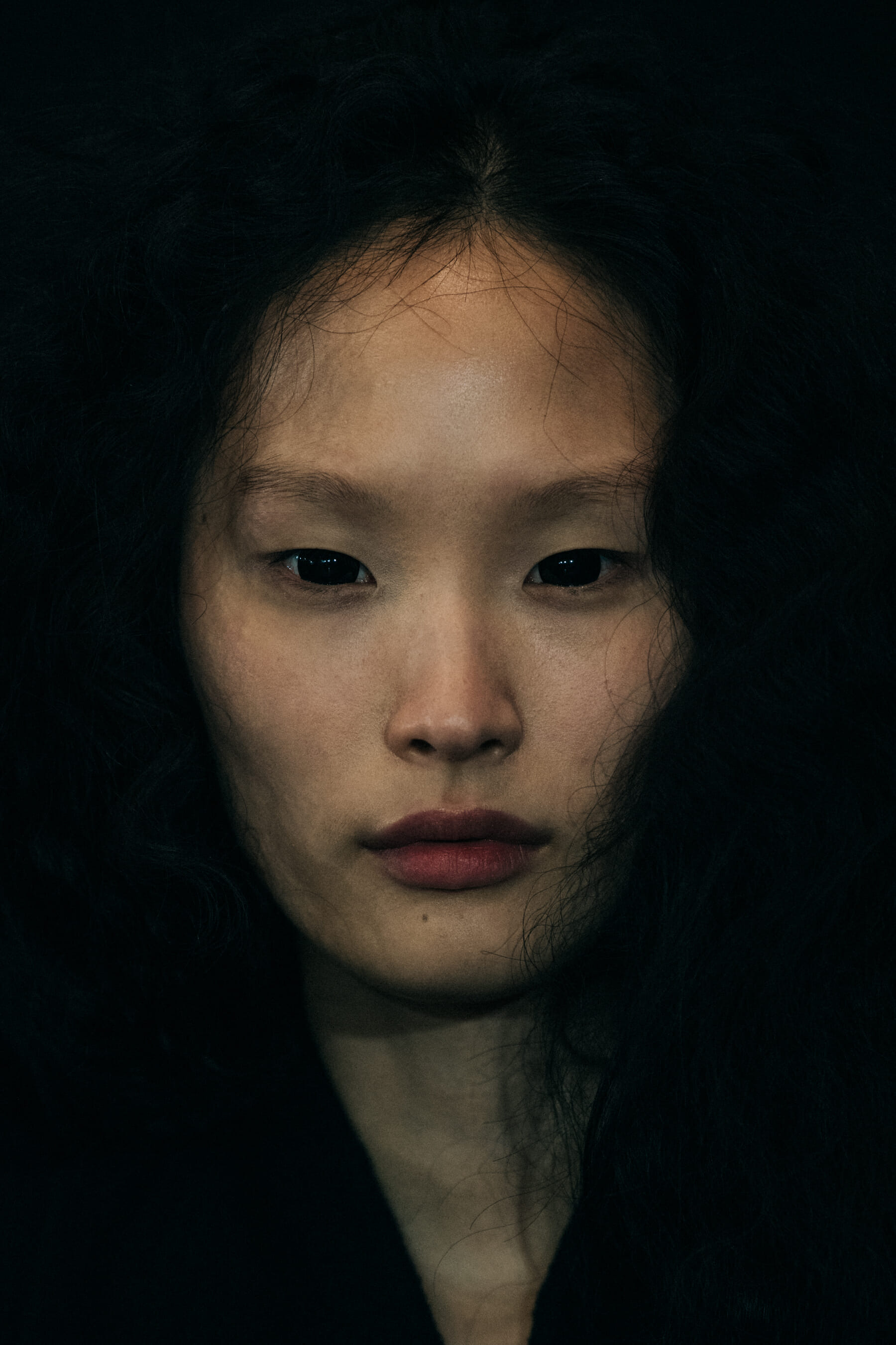 Yoonmi Sun backstage at Rick Owens