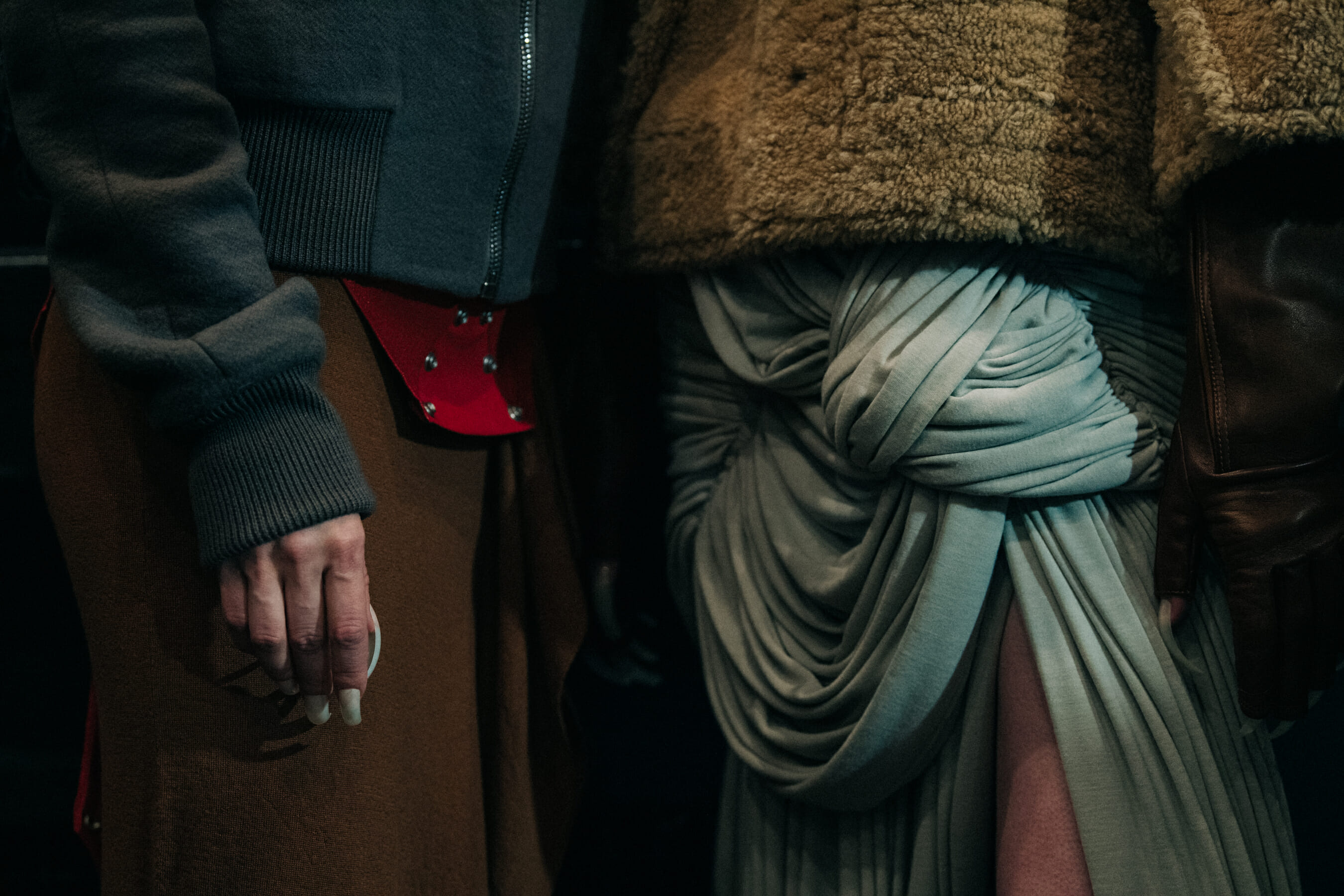 Deila Deidei backstage at Rick Owens