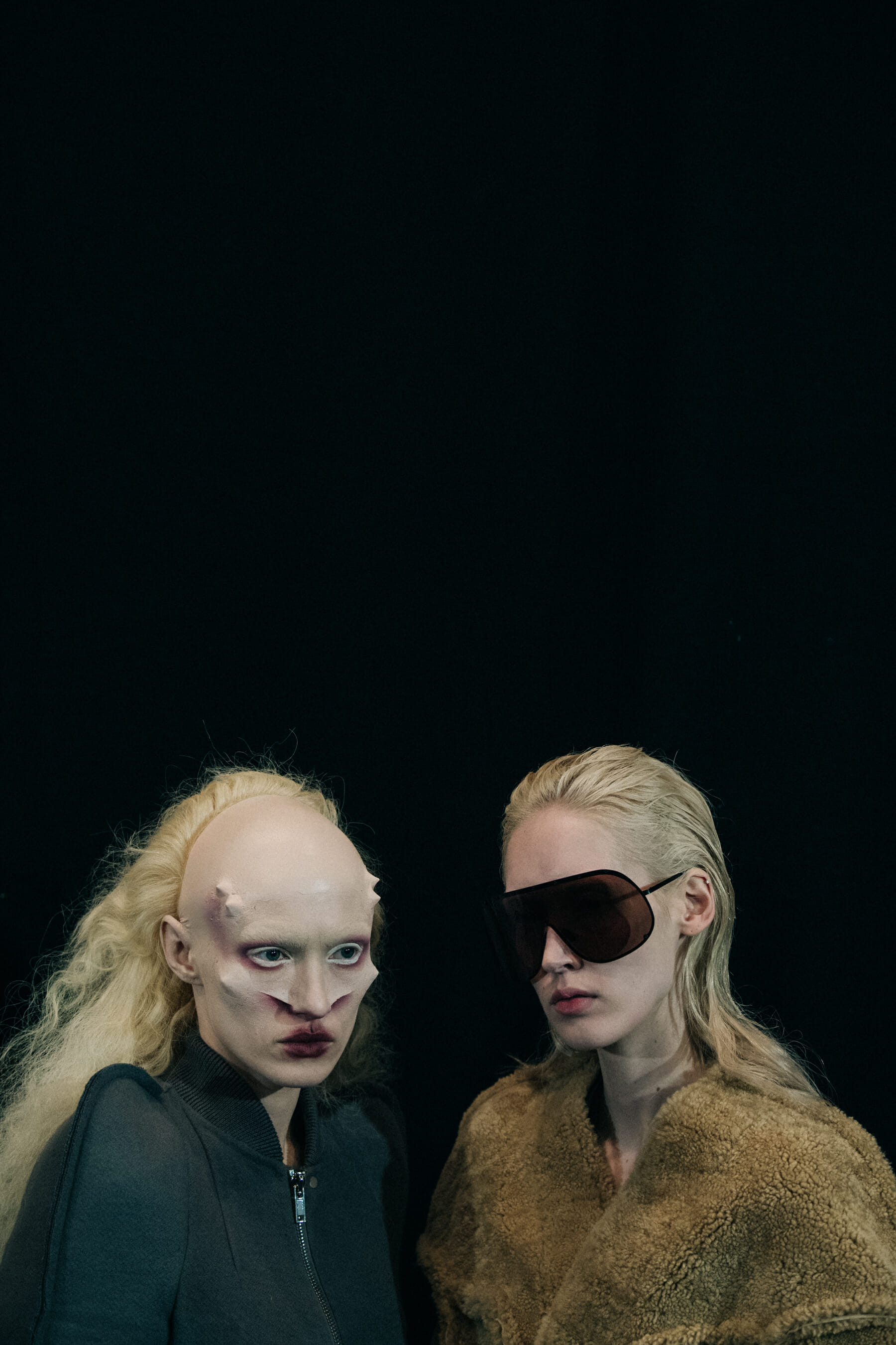Deila Deidei backstage at Rick Owens