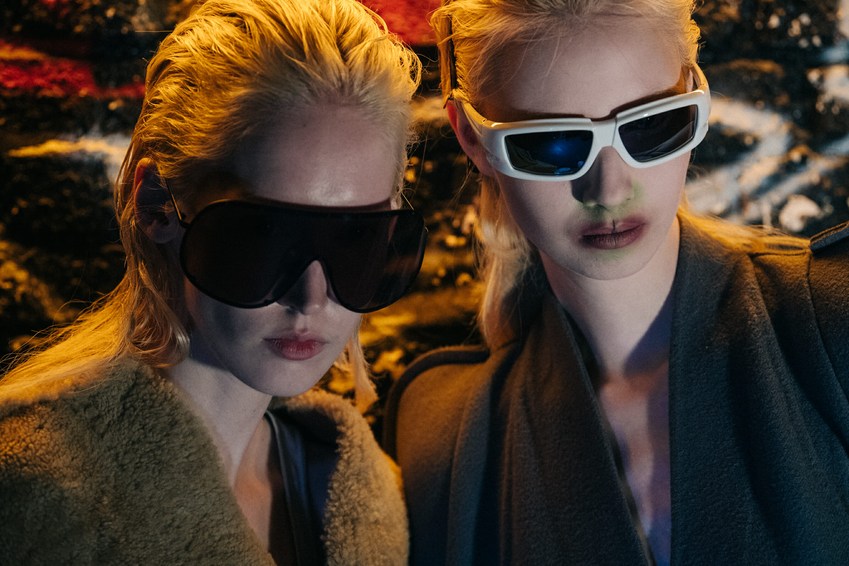 Halo Berge backstage at Rick Owens