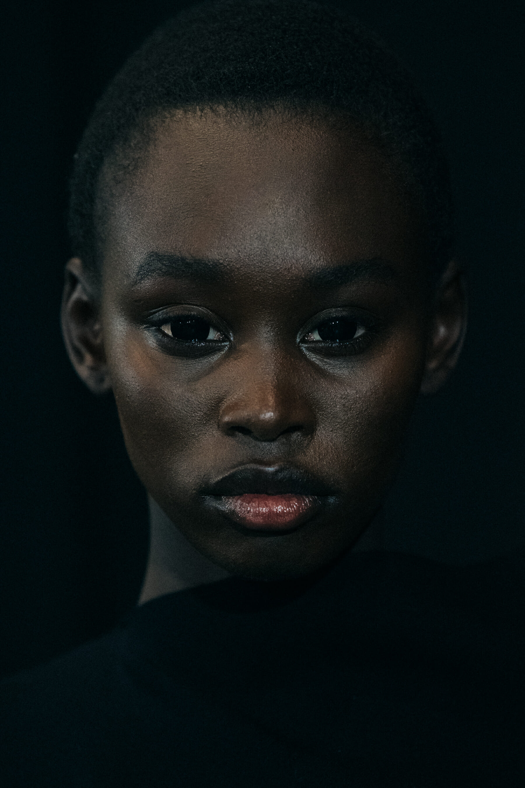 Sabah Koj backstage at Rick Owens