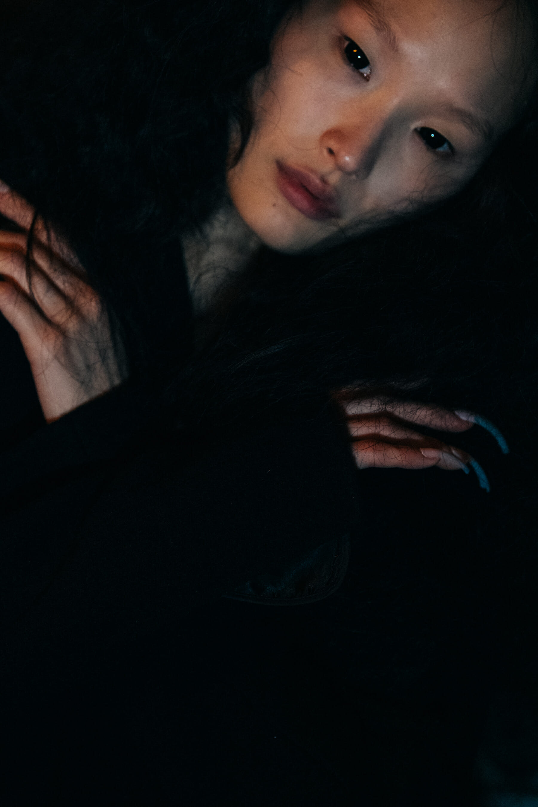 Yoonmi Sun backstage at Rick Owens