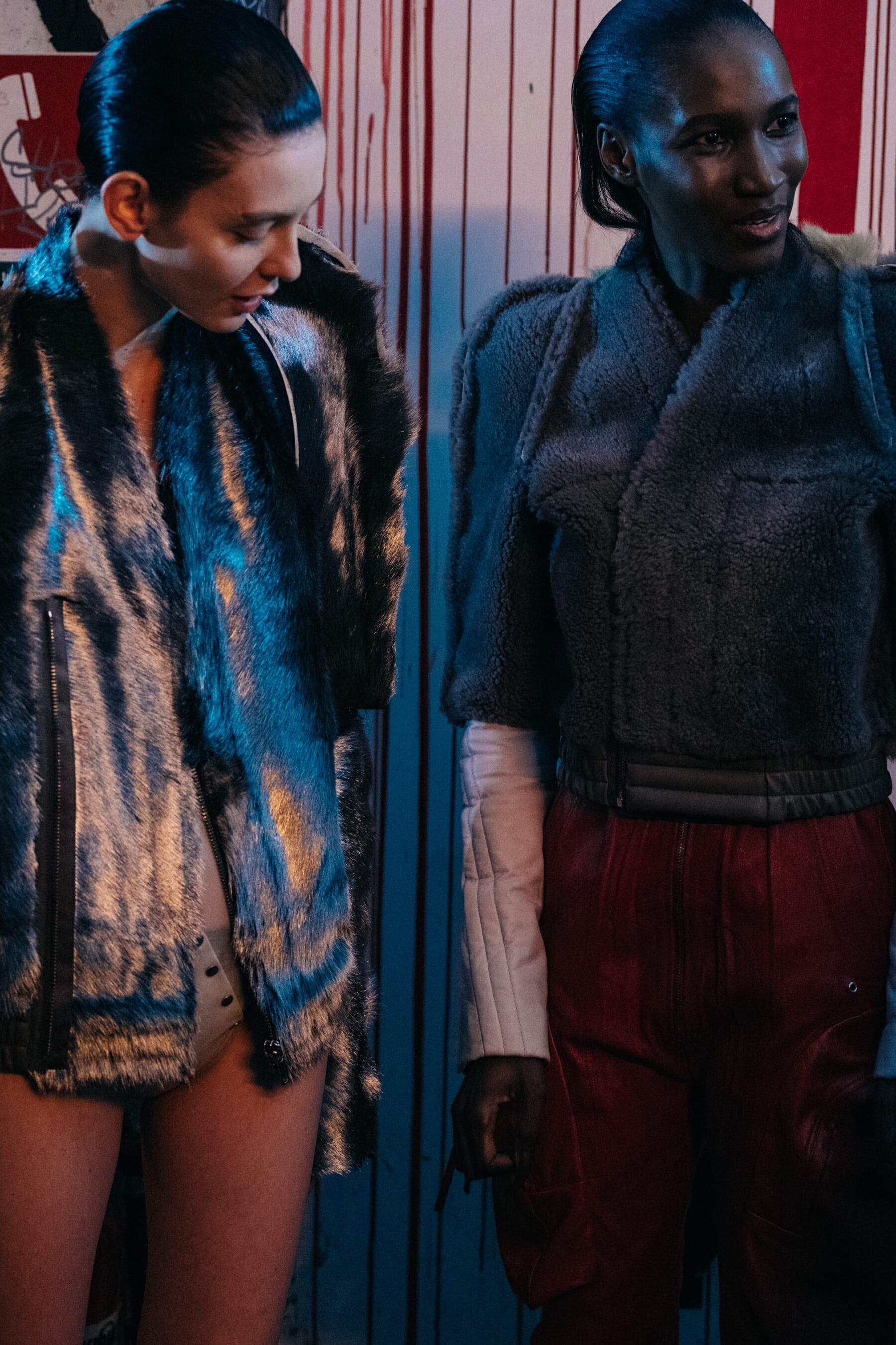 Nana Keita backstage at Rick Owens