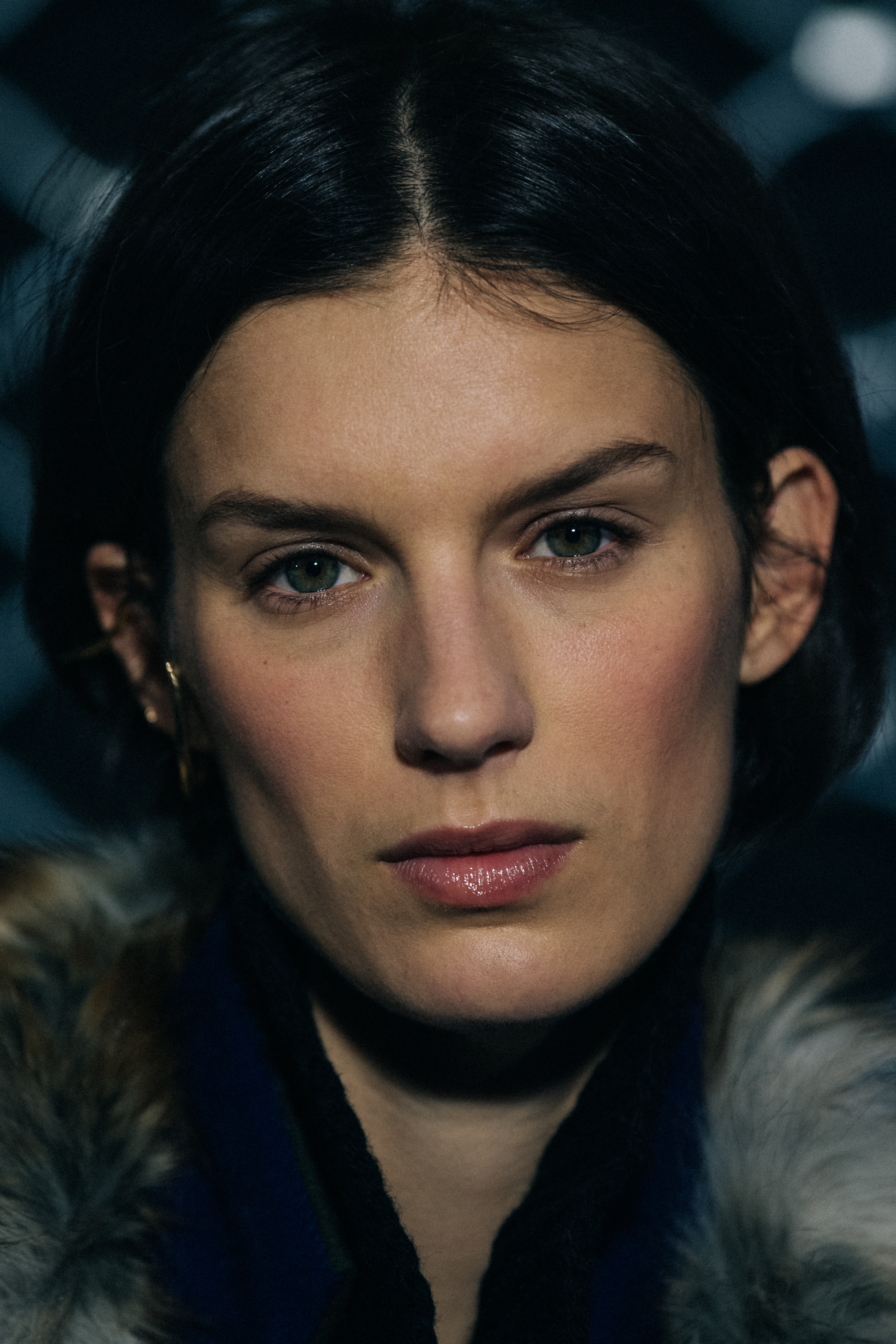 Marte Mei Van Haaster backstage at Sacai