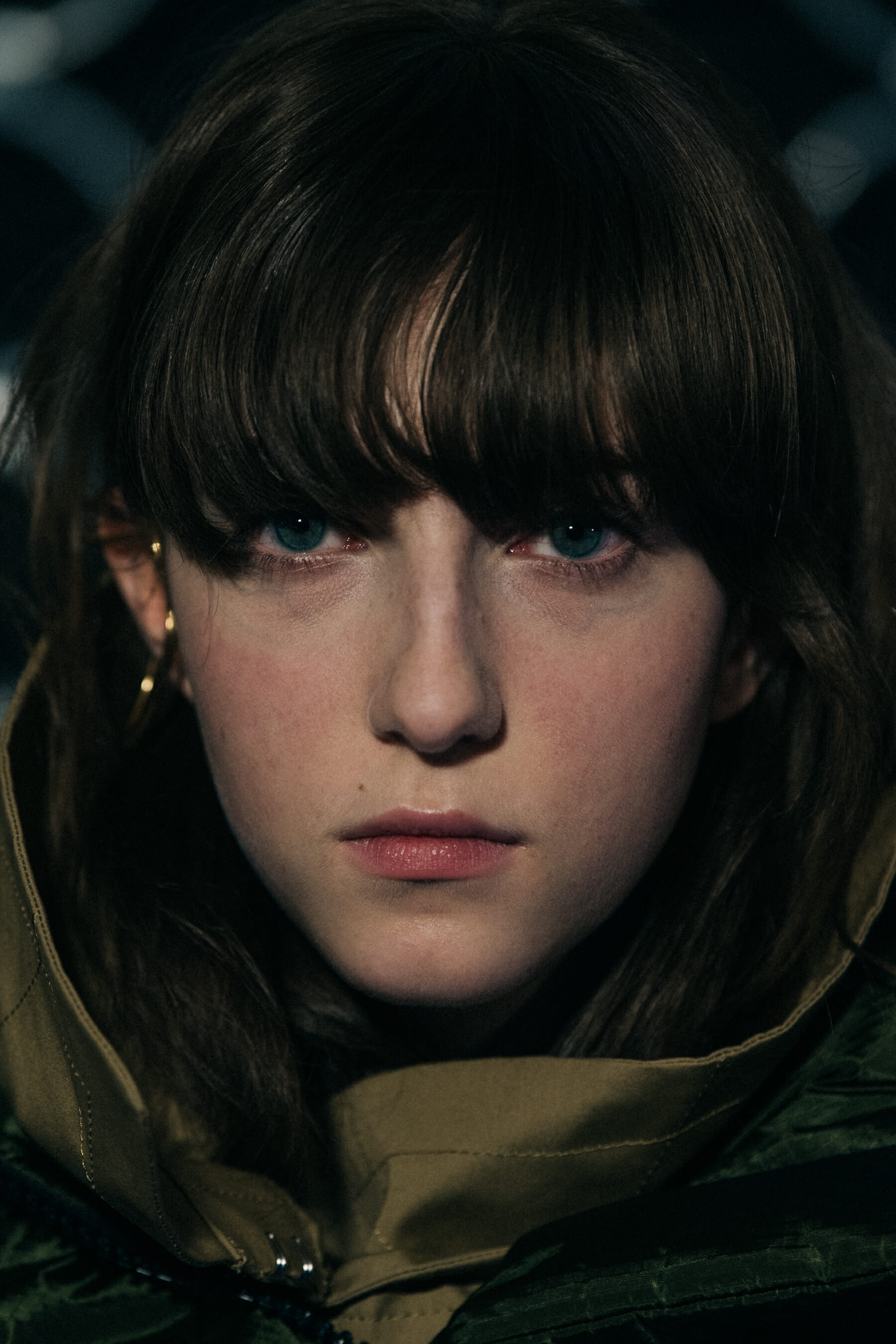 Evelyn Nagy backstage at Sacai