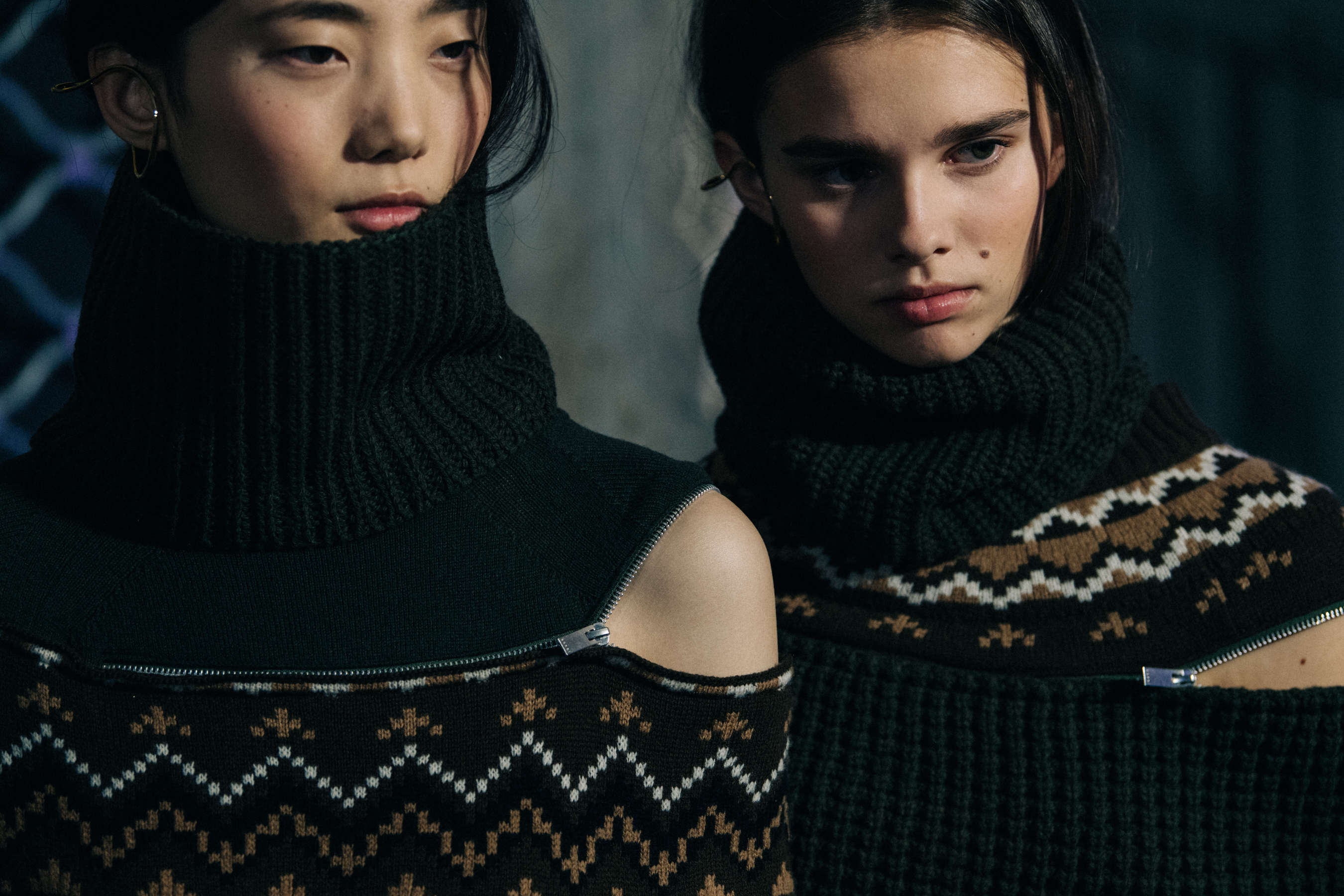 Liu Huan backstage at Sacai