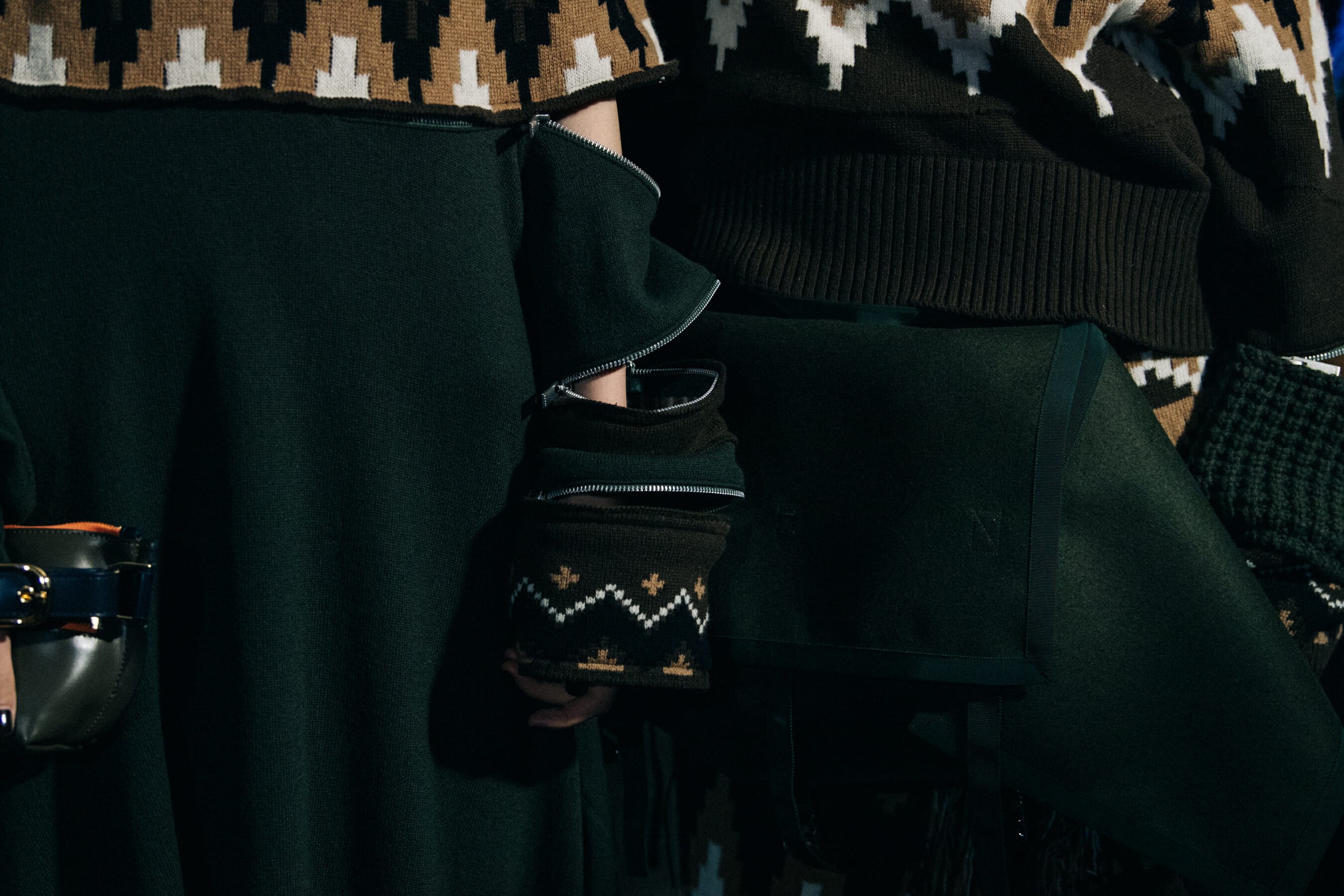 Liu Huan backstage at Sacai