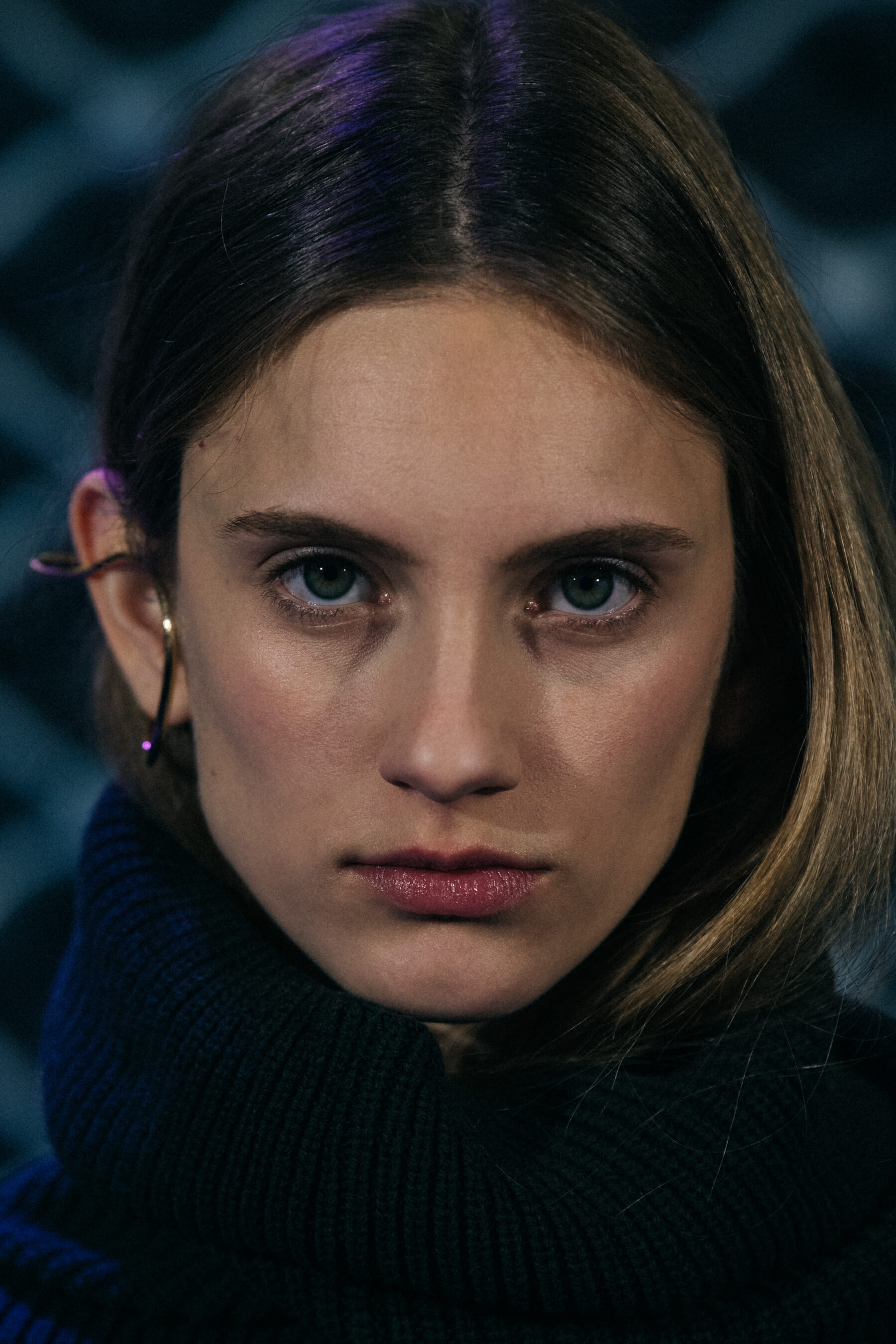 Sarah Berger backstage at Sacai