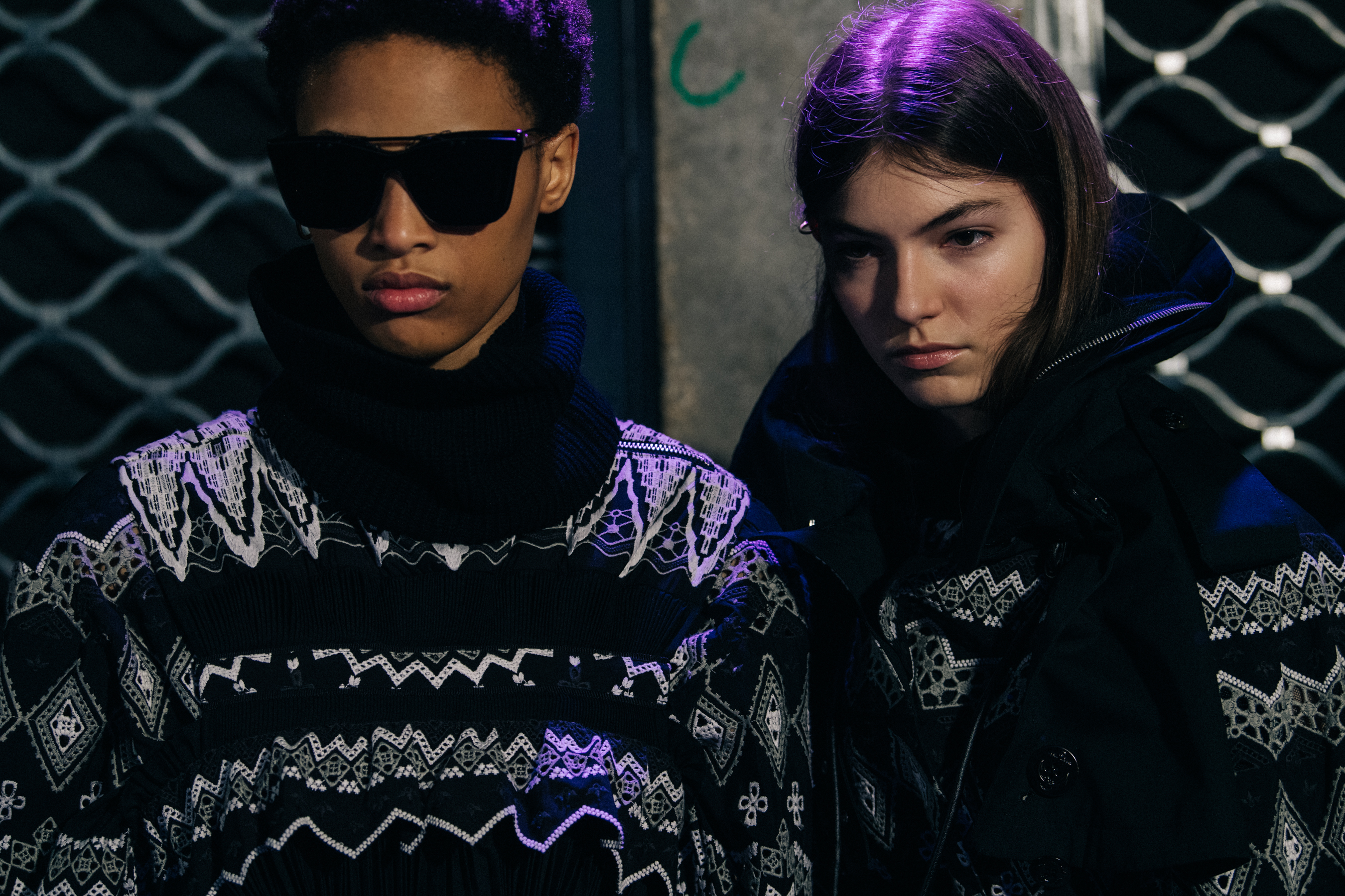 Janaye Furman backstage at Sacai