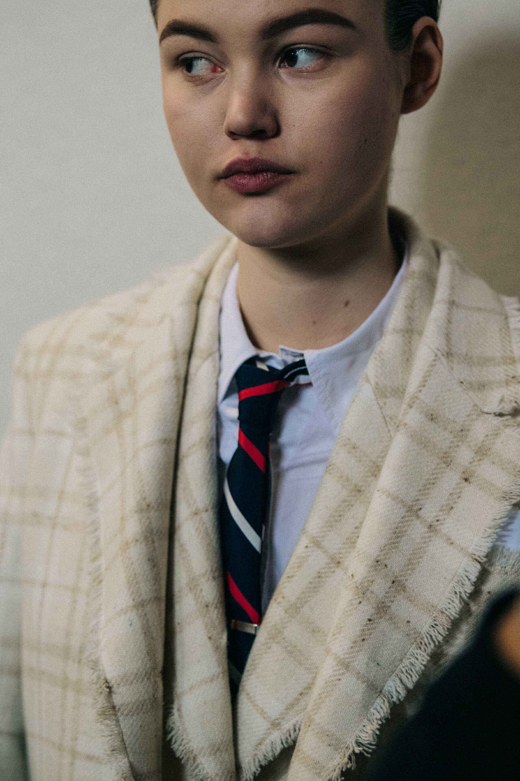 Models wearing Thom Browne suits
