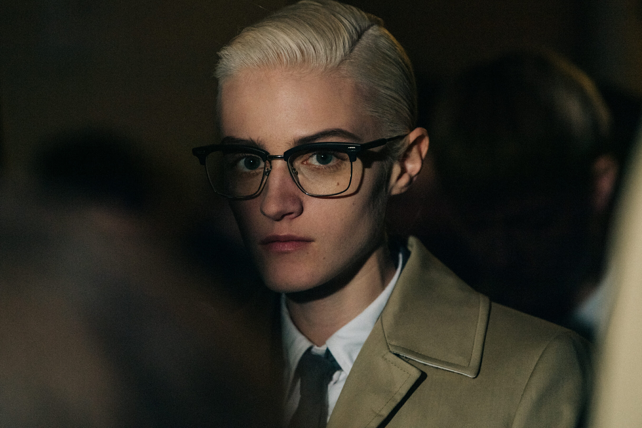 Abby Hendershot backstage at Thom Browne