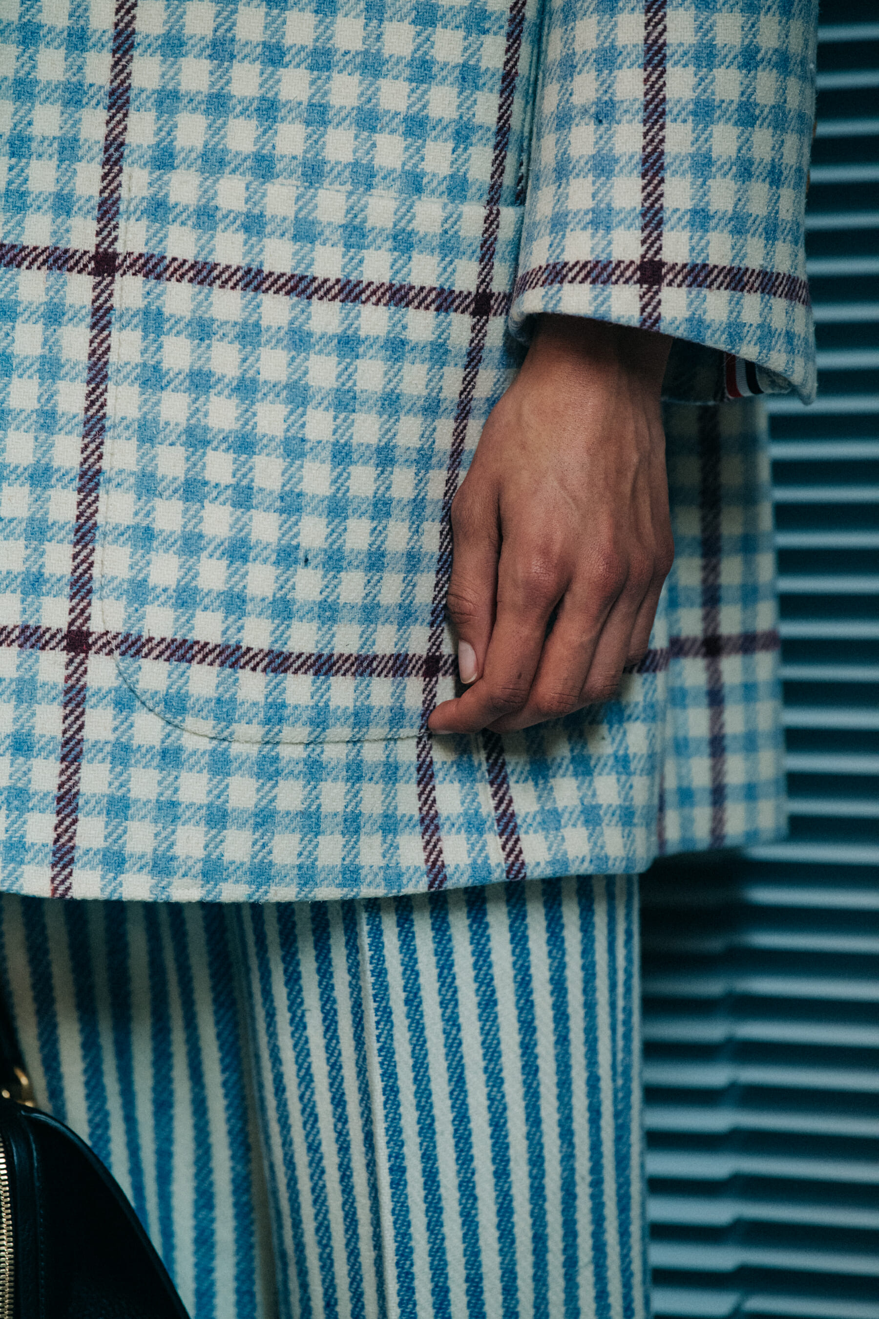 Janiece Dilone backstage at Thom Browne