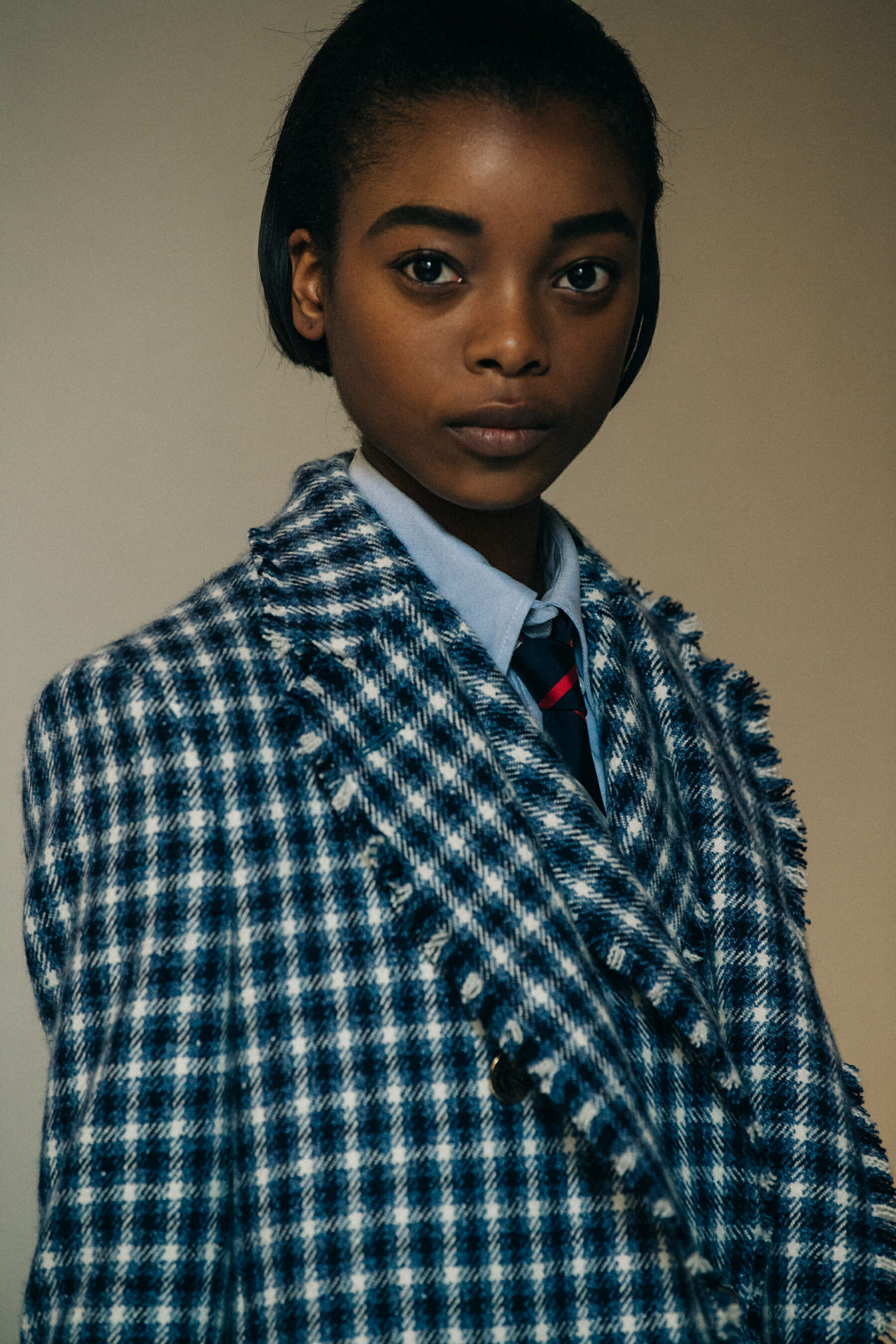 Models wearing Thom Browne suits