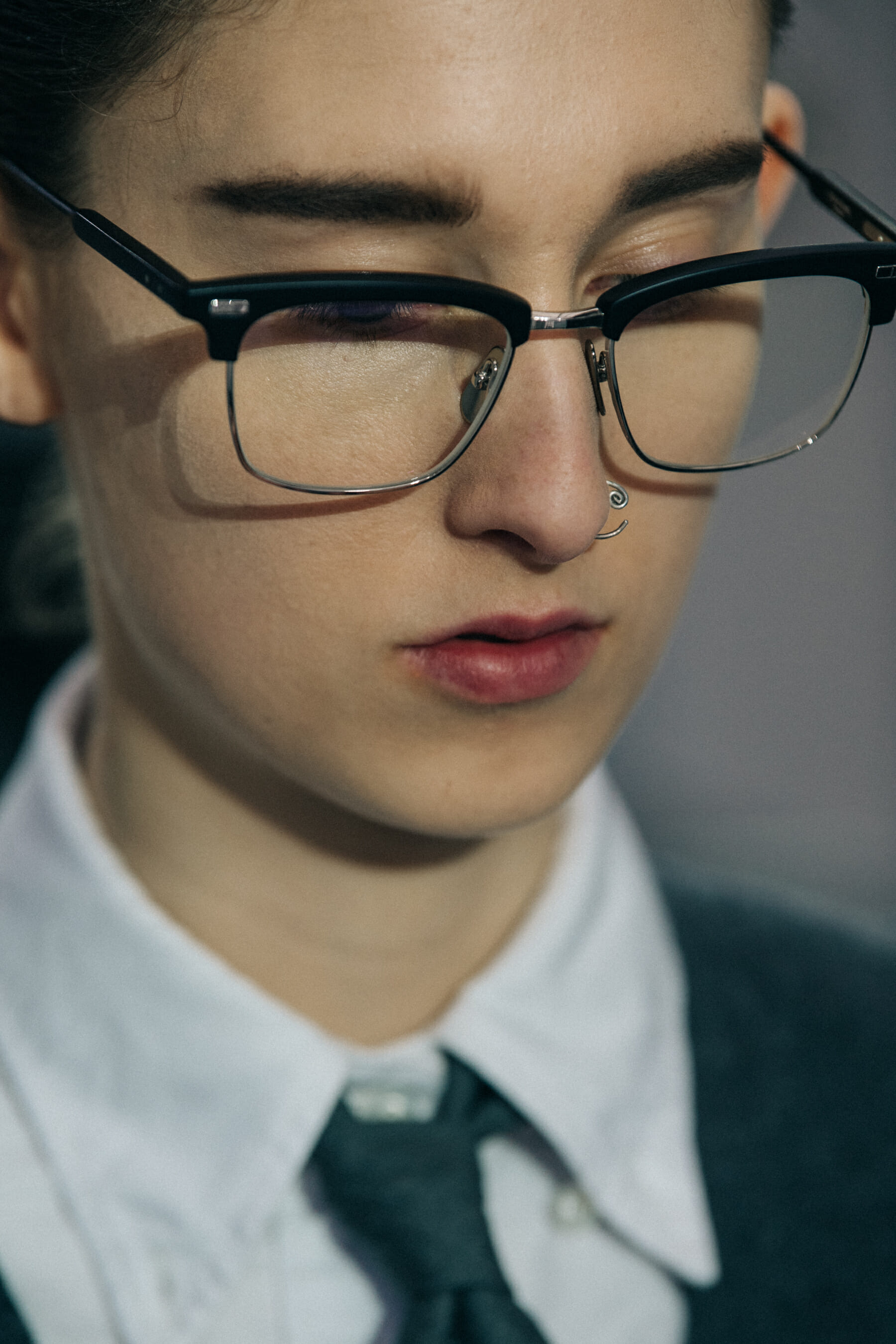 Jay Wright backstage at Thom Browne