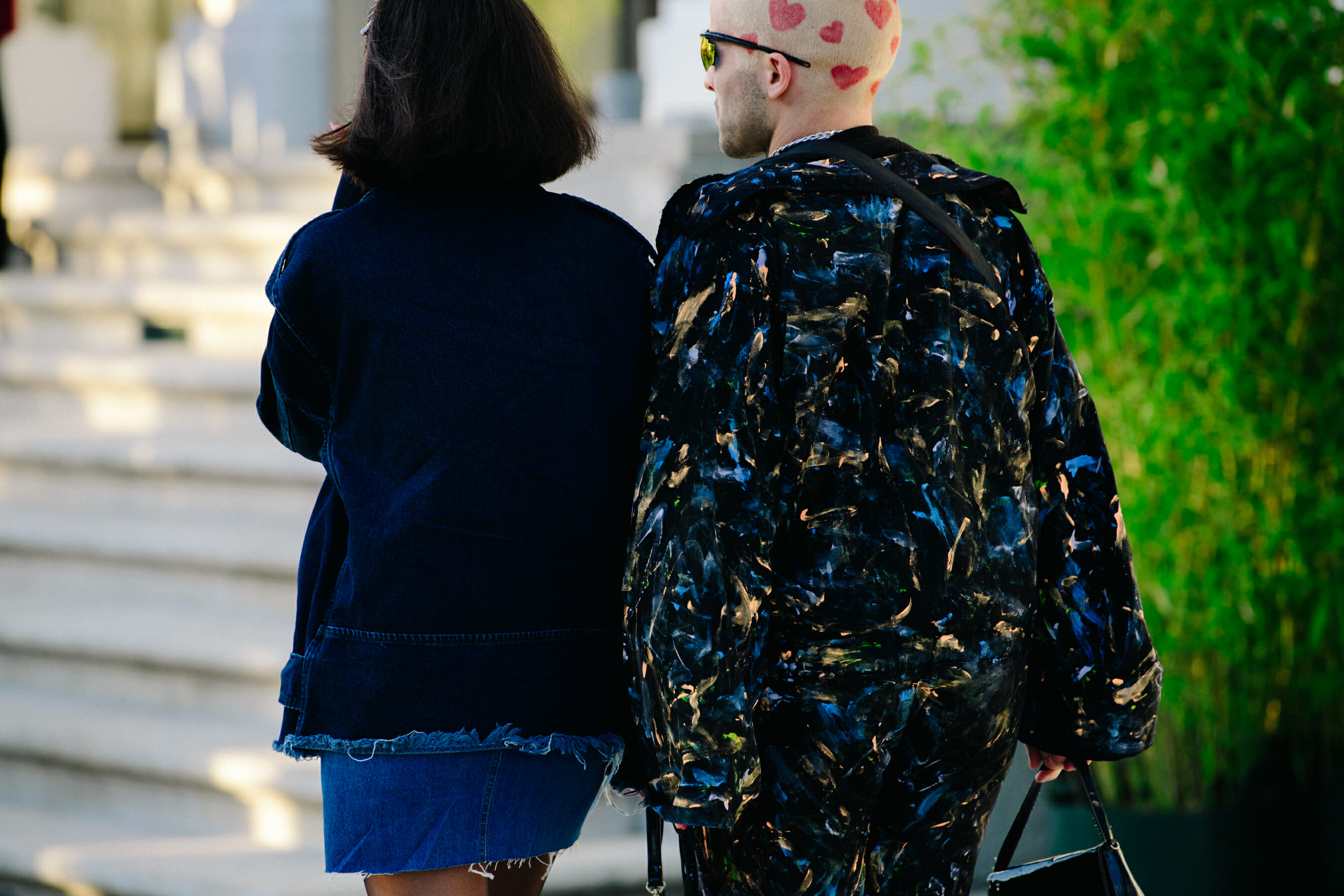 Couple wearing dark clothing