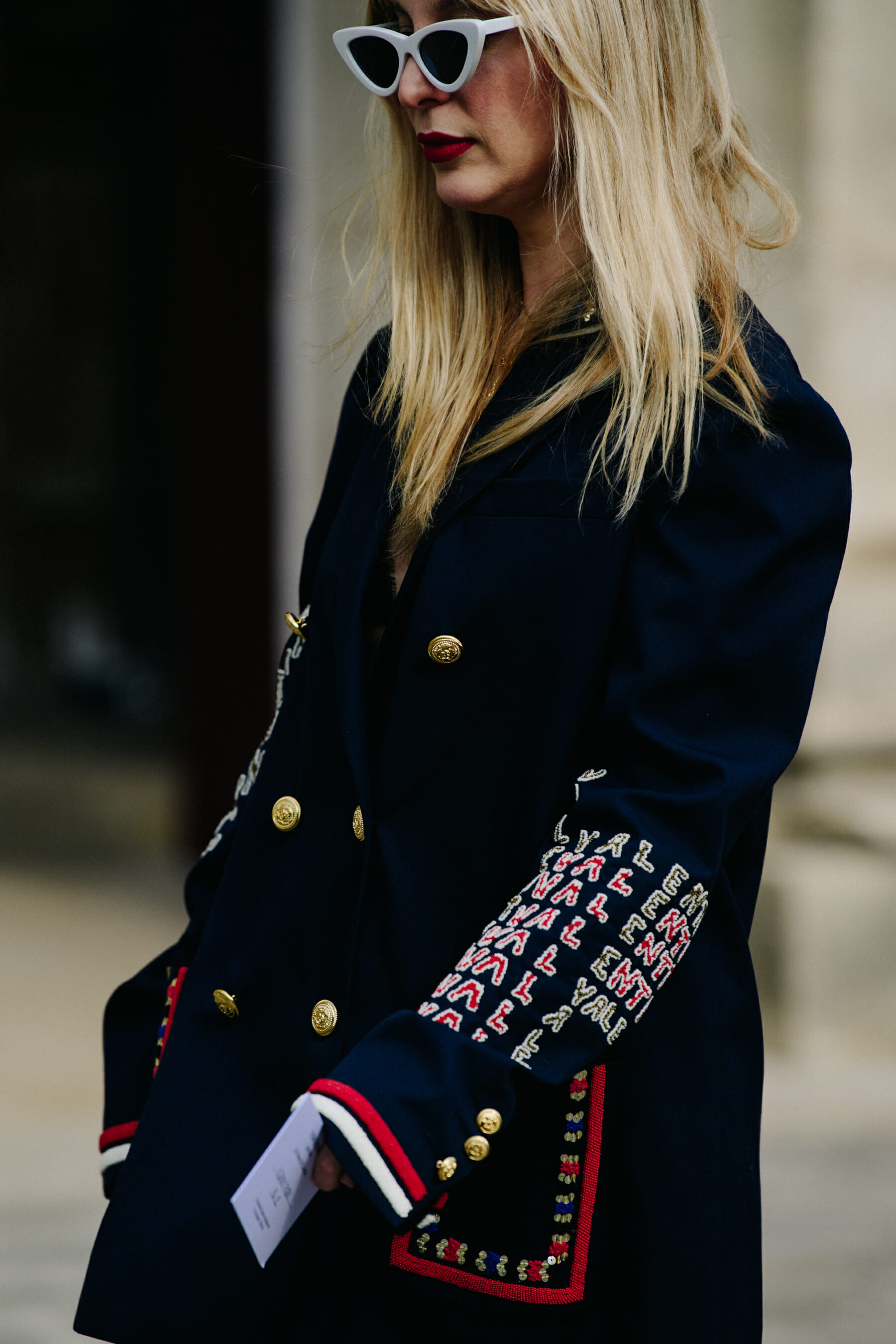 Woman wearing Thom Browne outfit