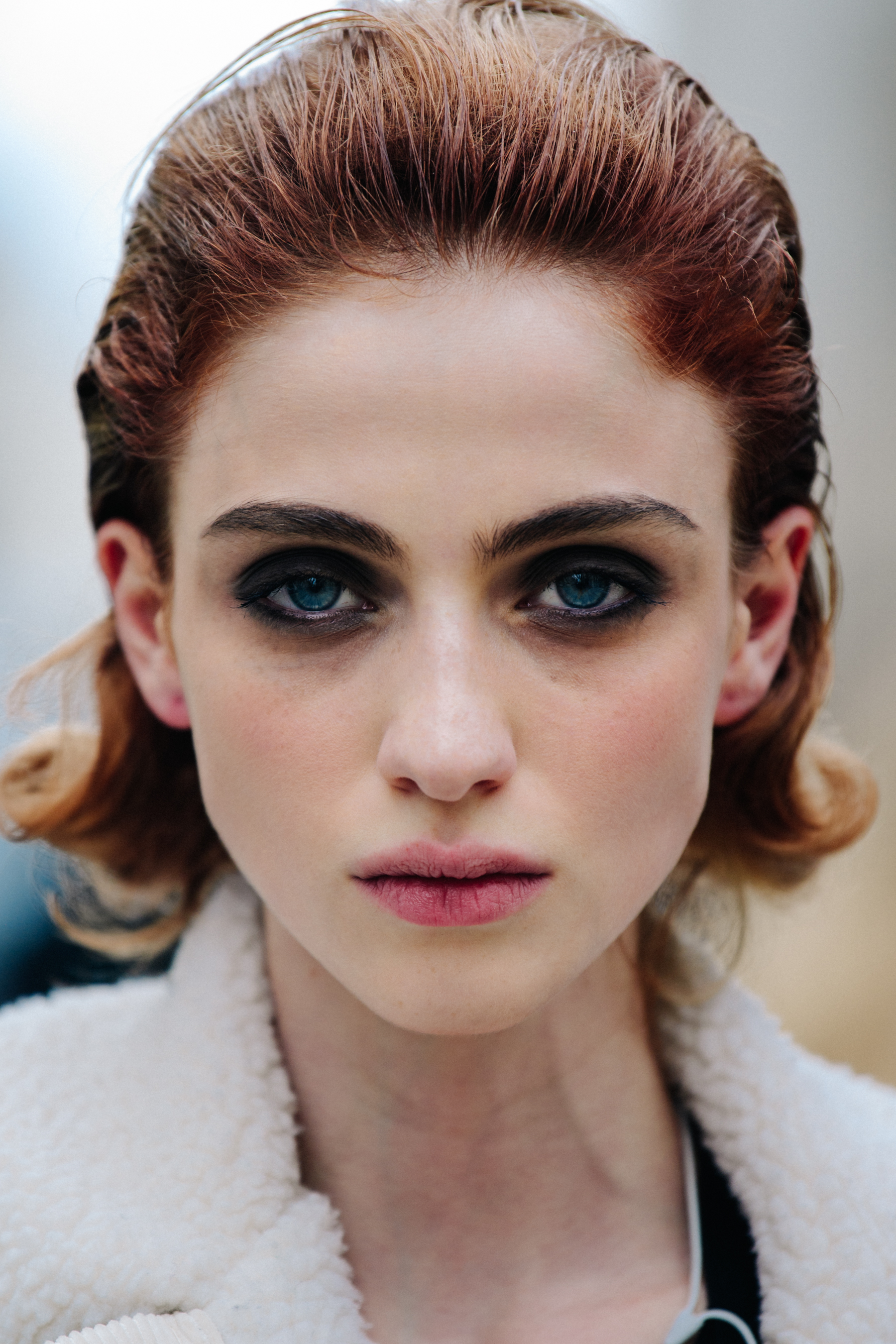 Portrait of model with red hair