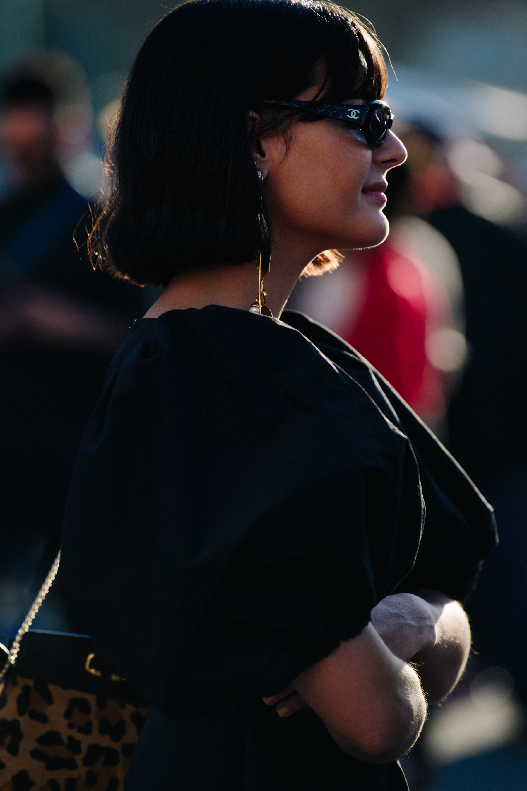 Woman wearing Chanel glasses