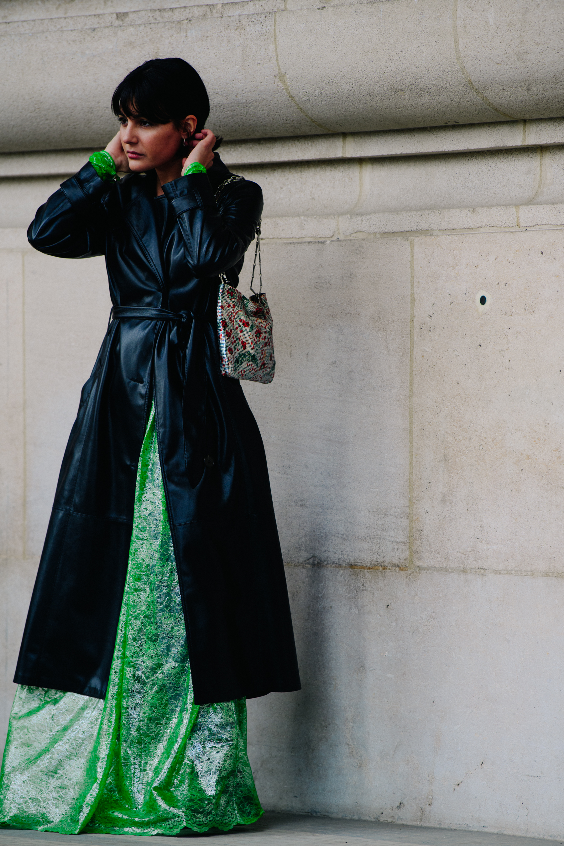 Spanish woman wearing black coat
