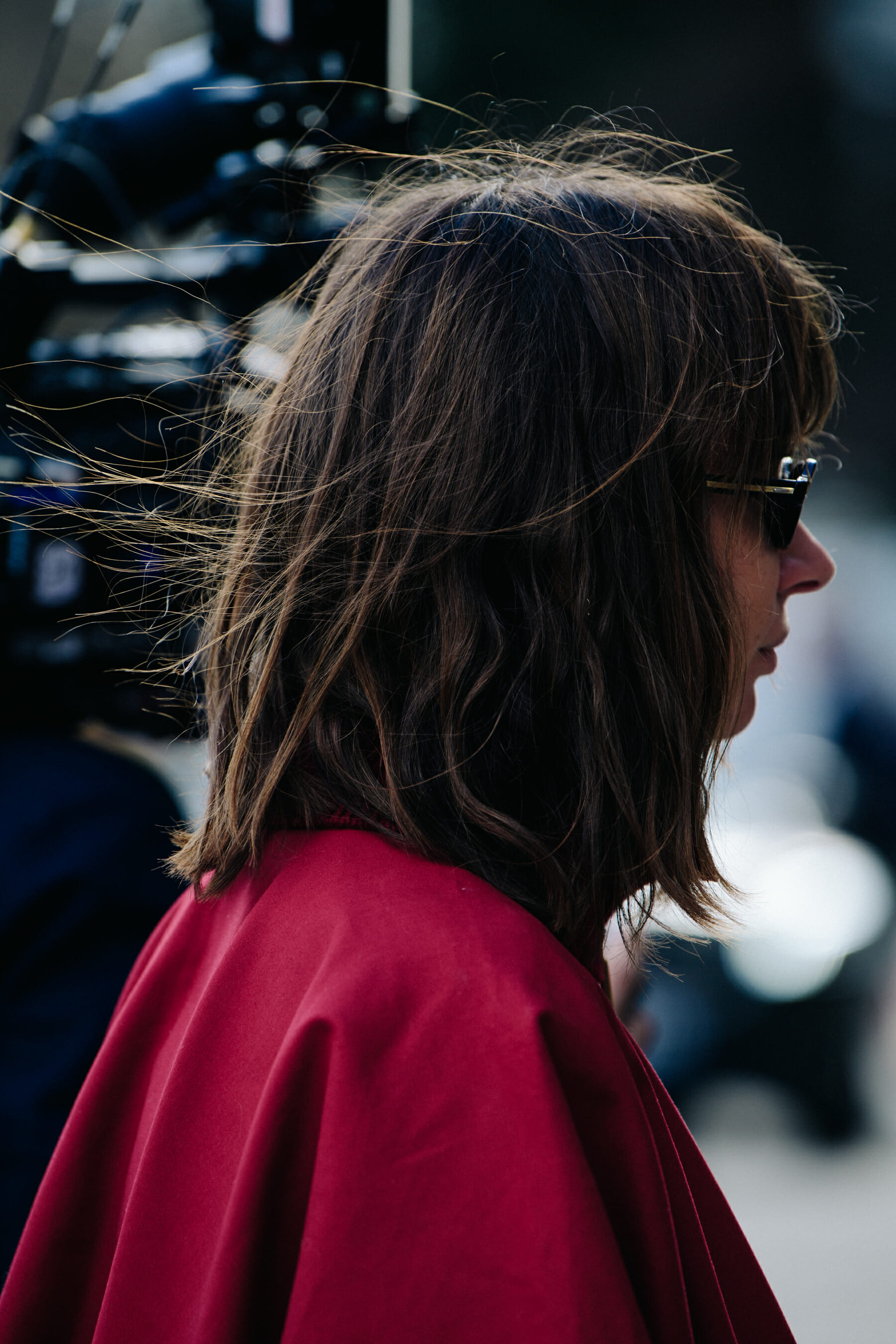Russian woman wearing red shirt