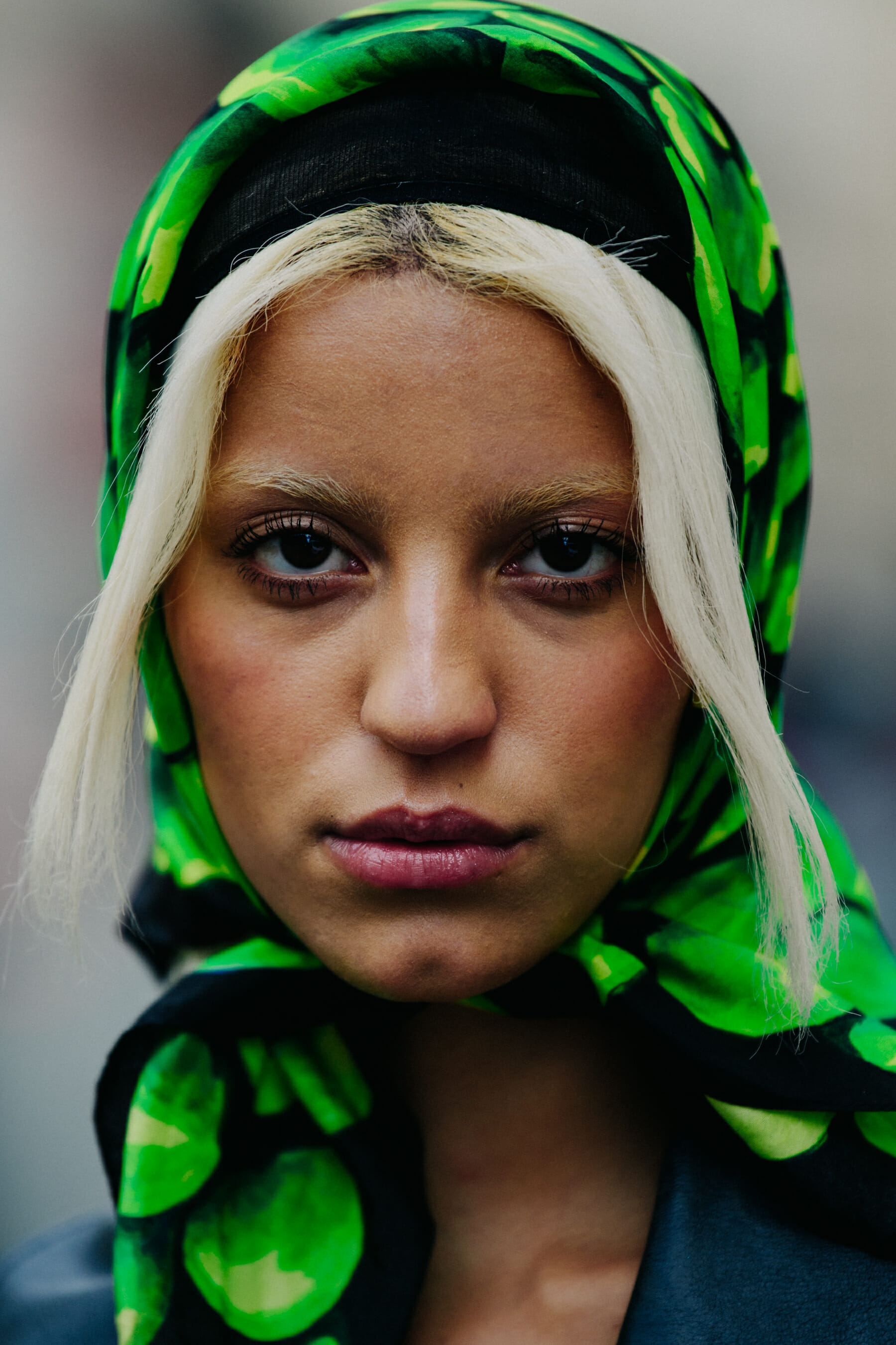 Portrait of model wearing bandana
