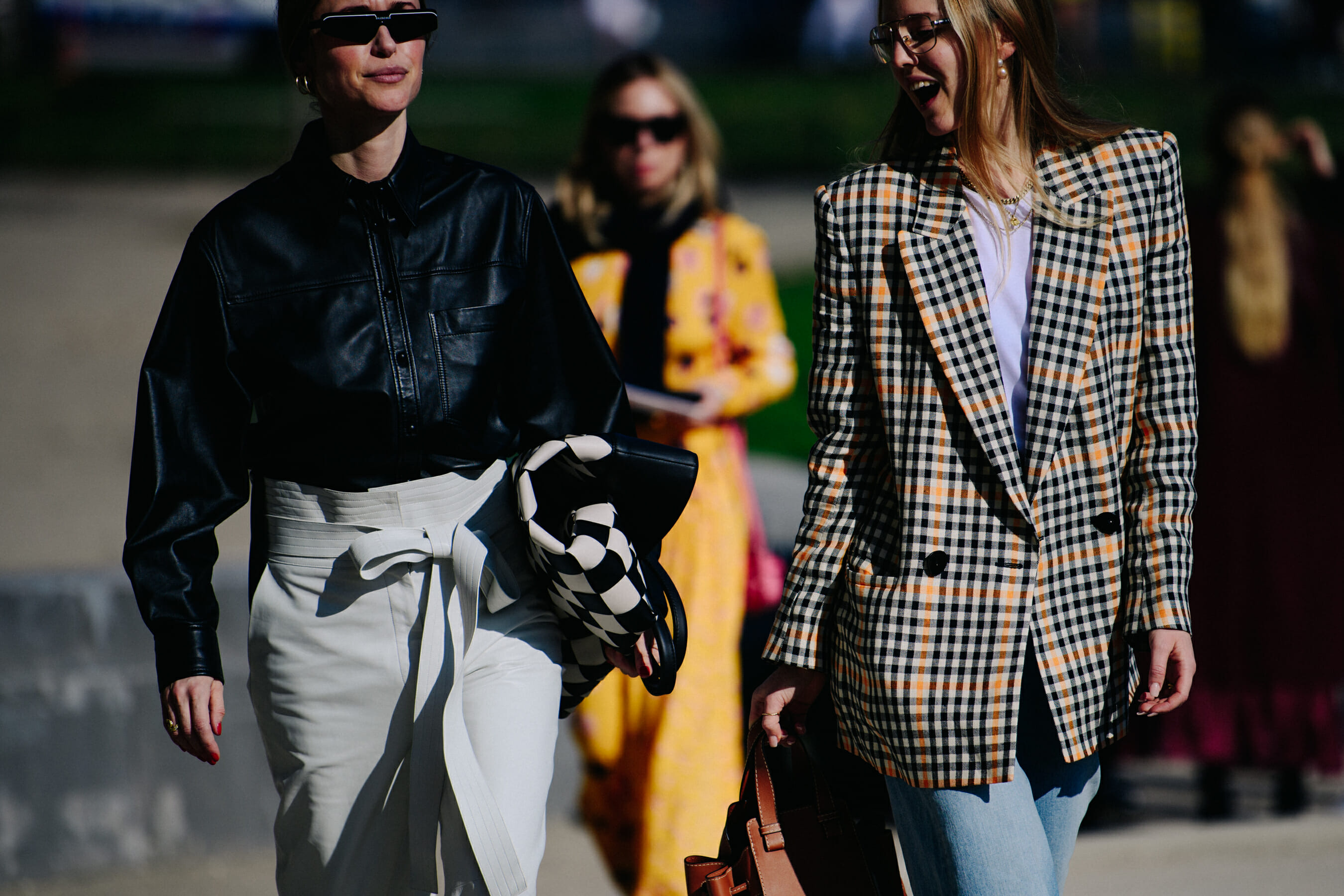 Two Danish women wearing smart outfits