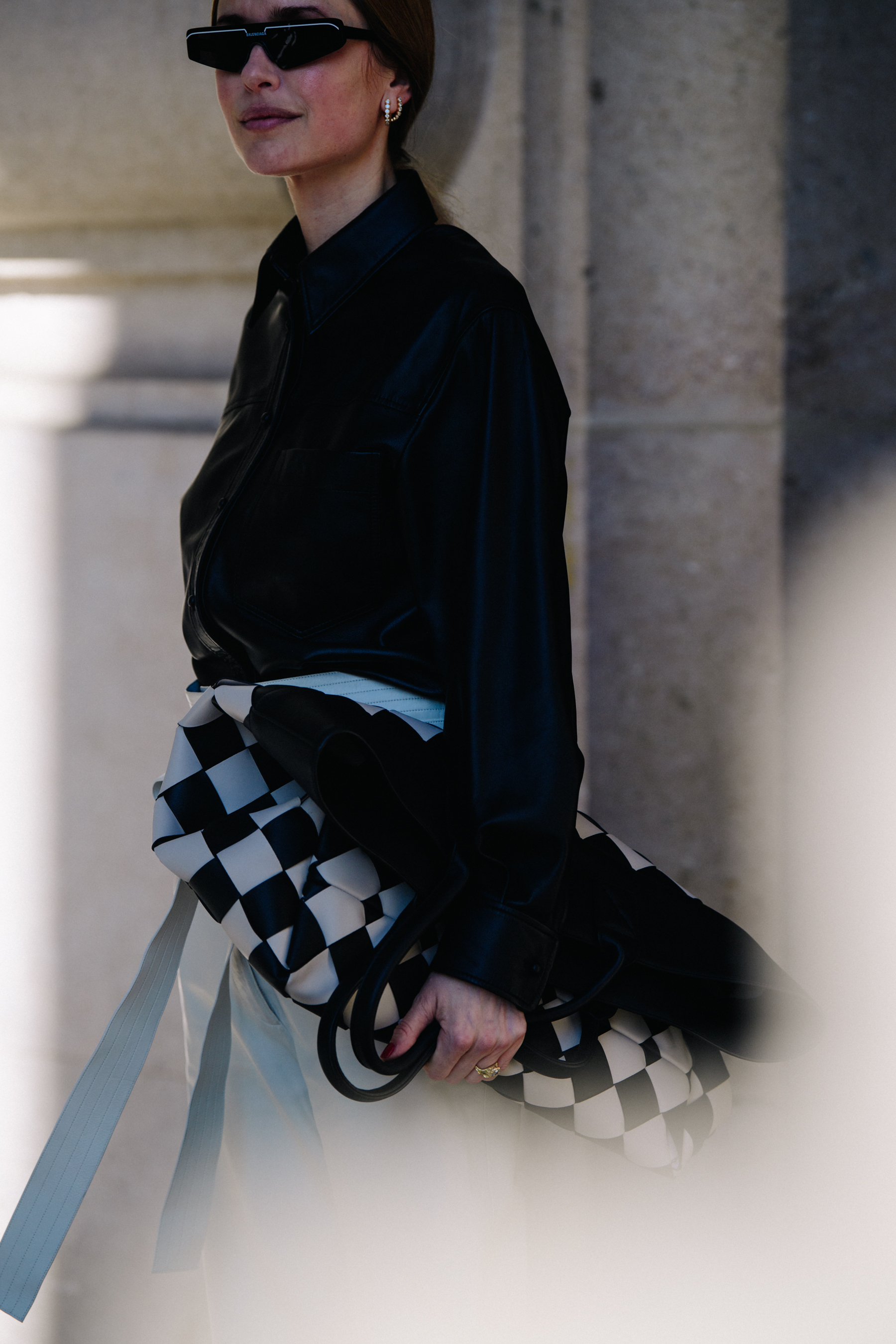 Danish woman wearing black and white outfit