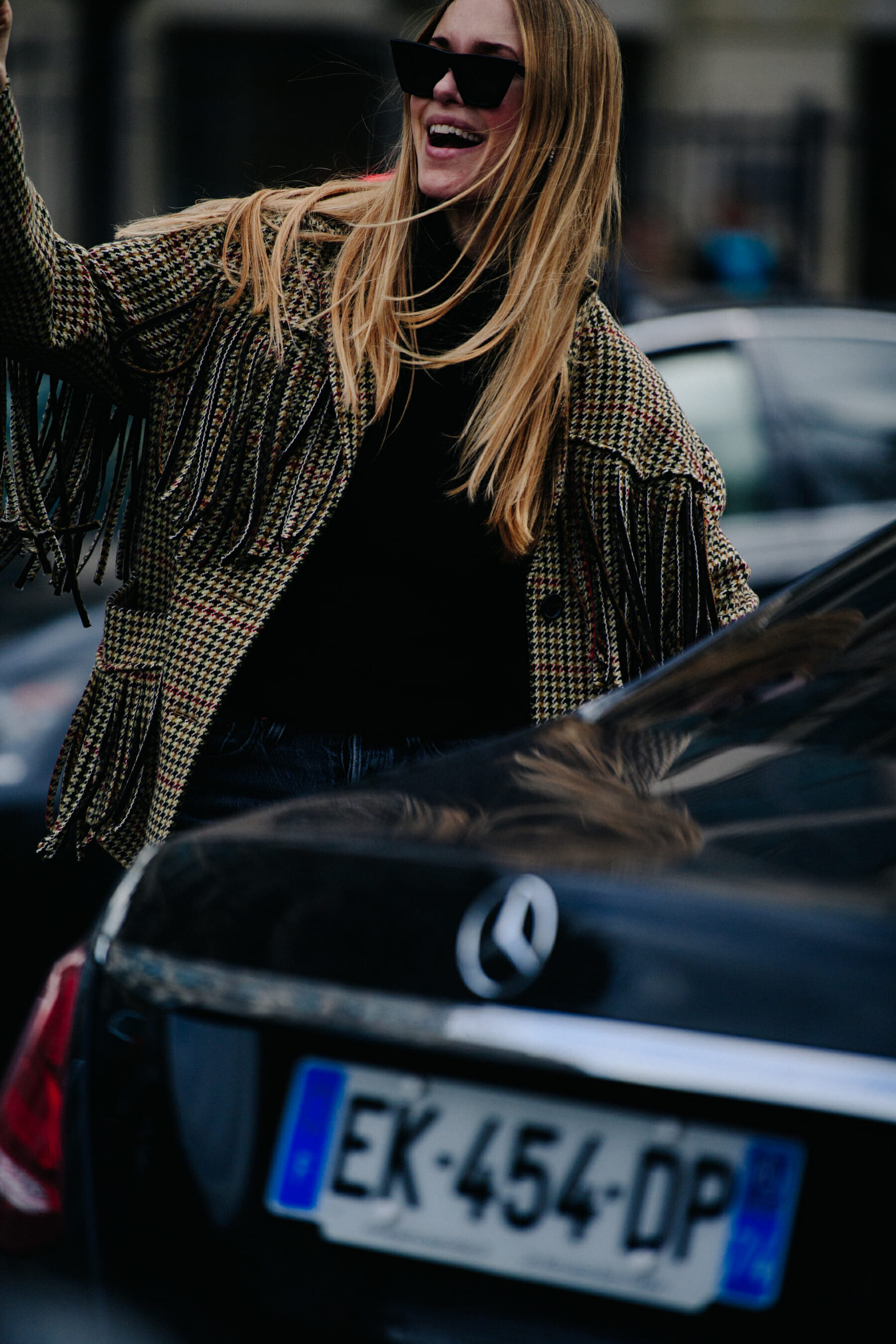 Danish woman wearing wool jacket