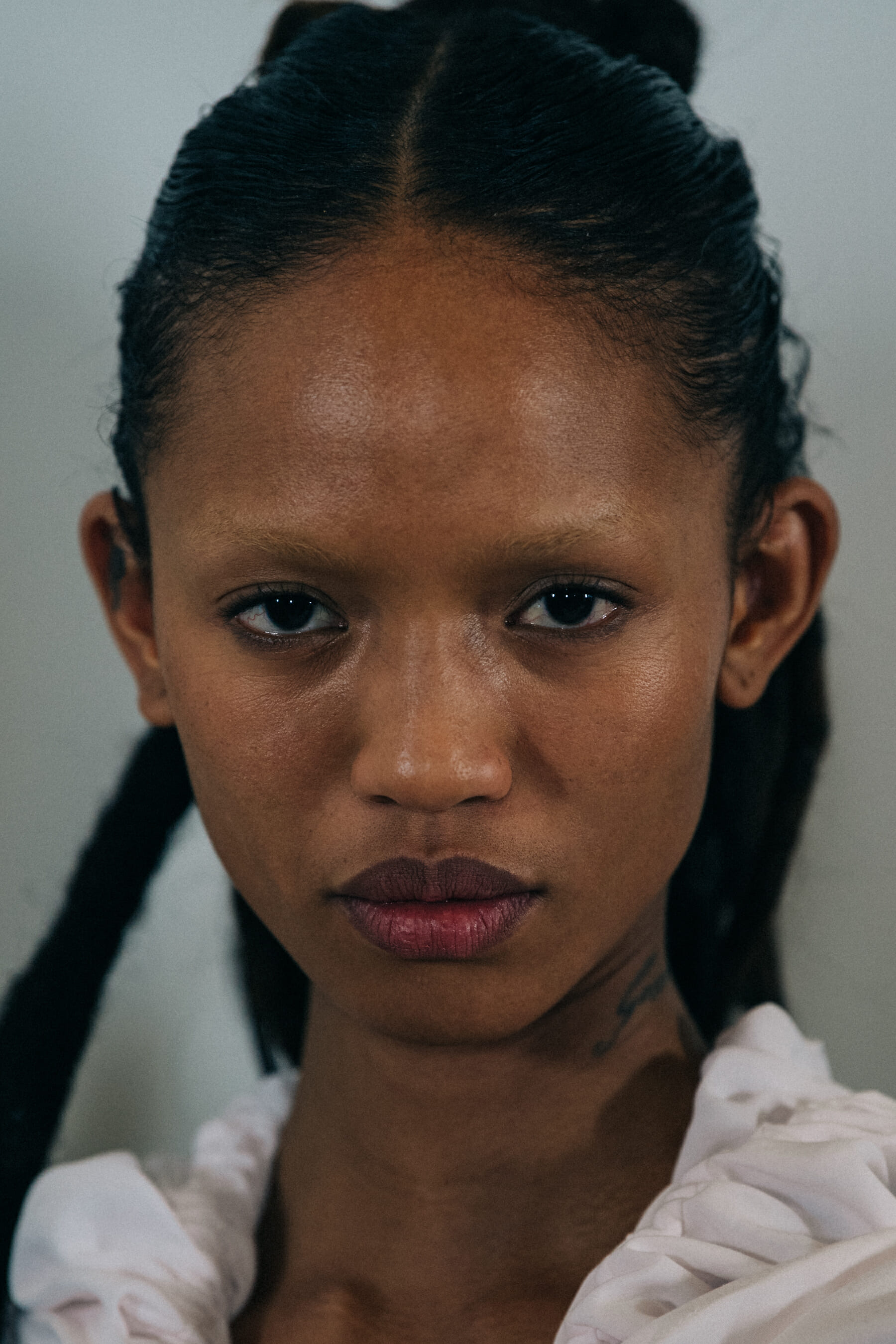 Adesuwa Aighewi backstage at Ann Demeulemeester