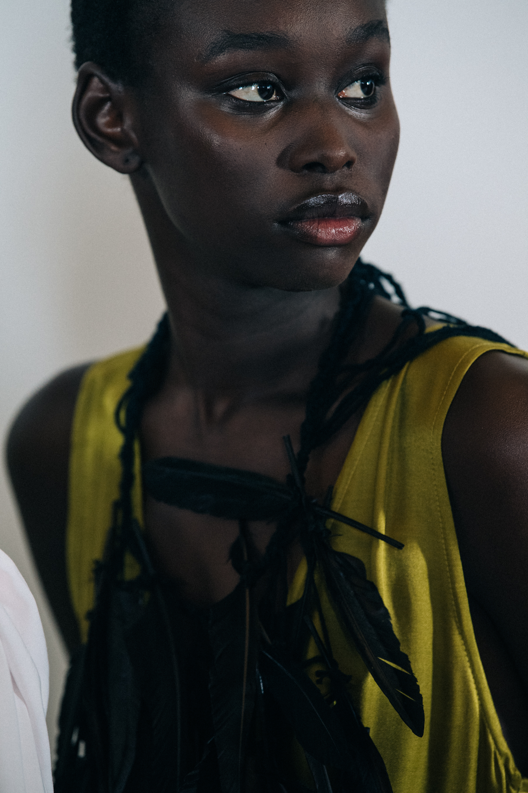 Sabah Koj backstage at Ann Demeulemeester