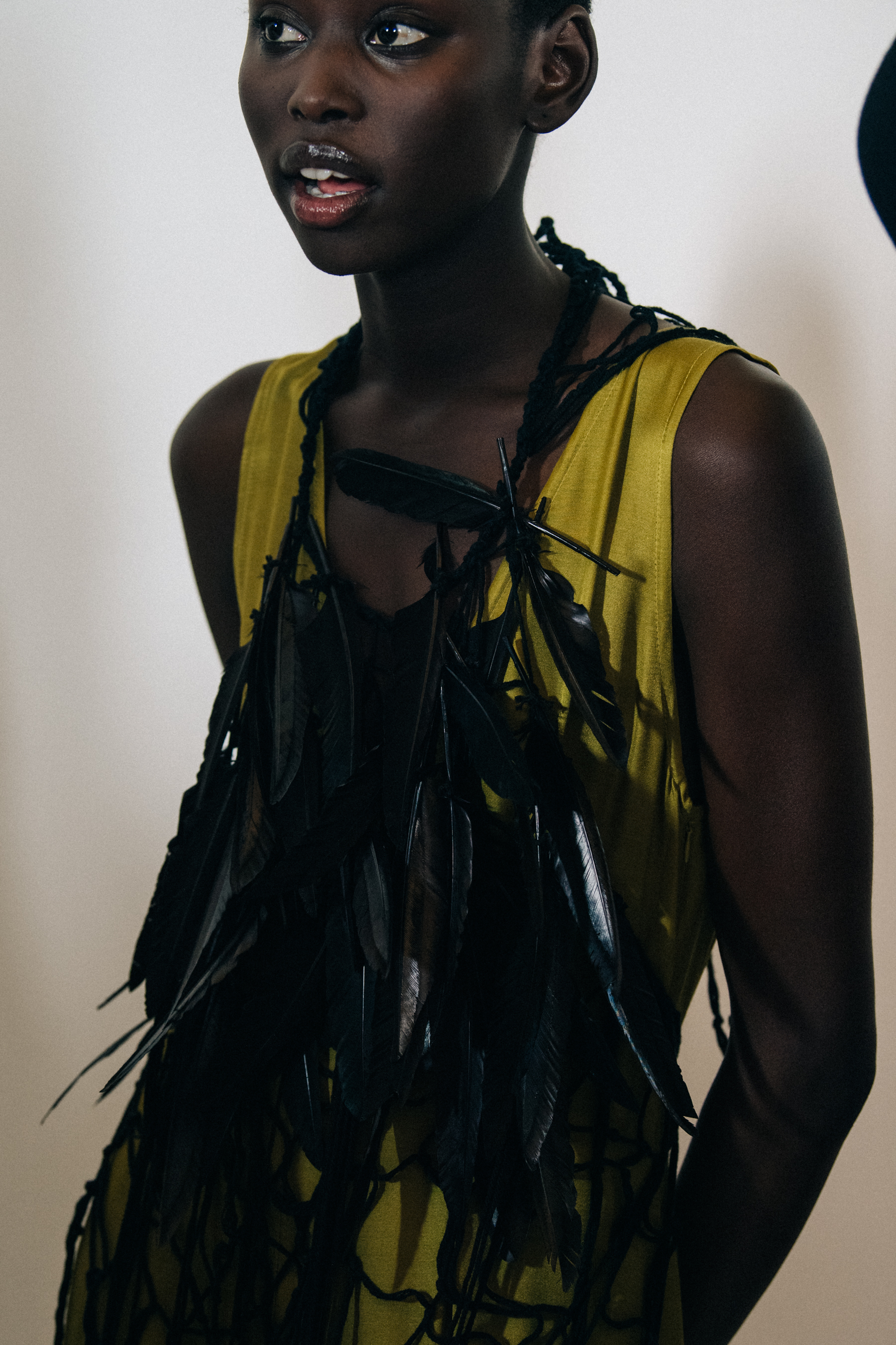 Sabah Koj backstage at Ann Demeulemeester
