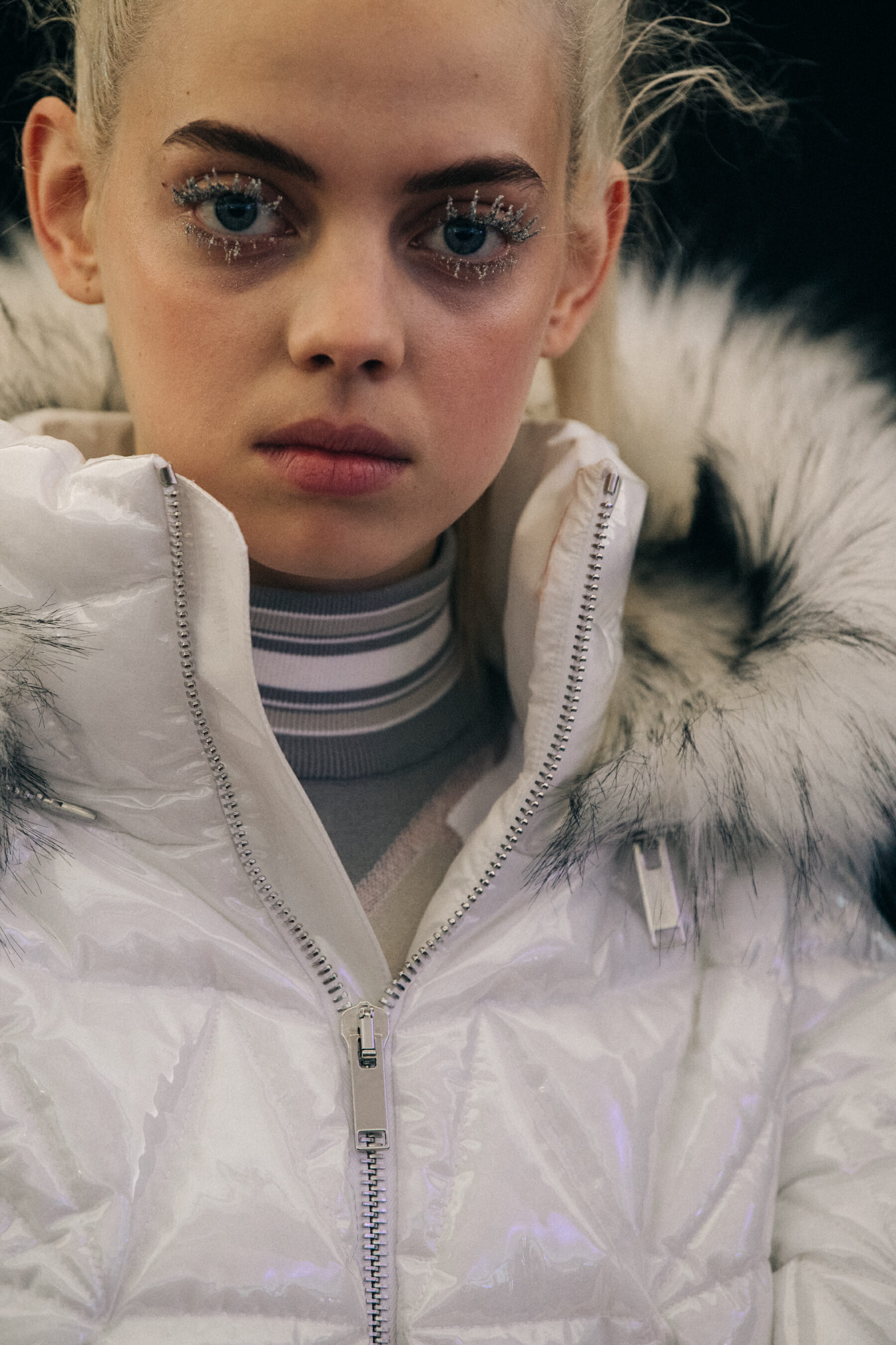 Mariana Zaragoza backstage at Byblos