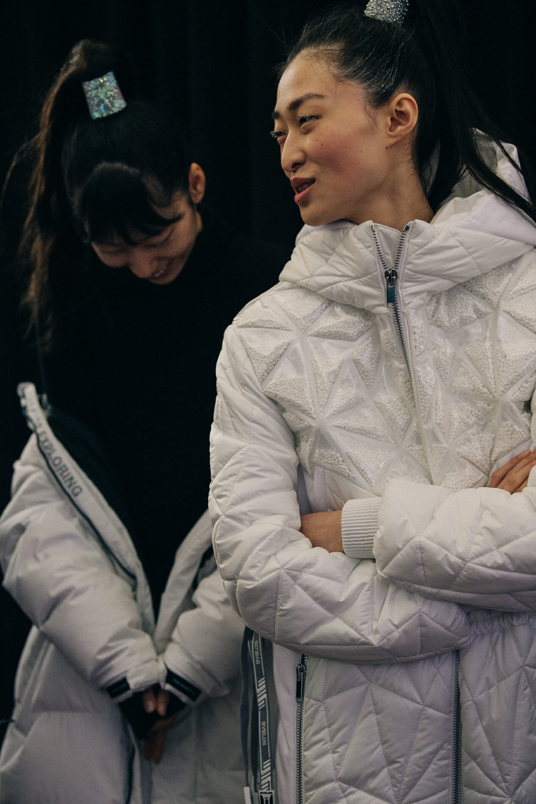 Chu Wong backstage at Byblos
