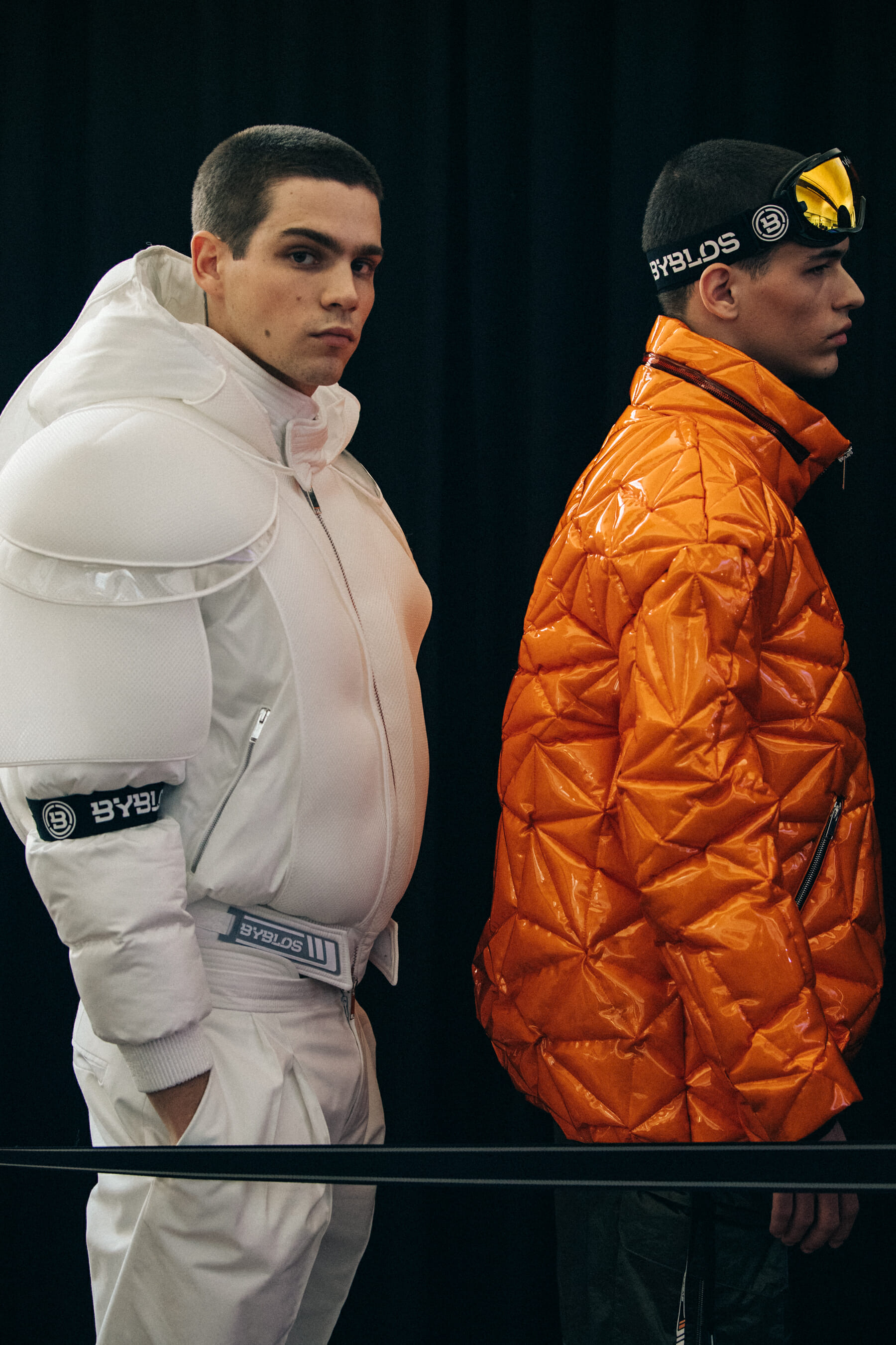 Federico Spinas backstage at Byblos